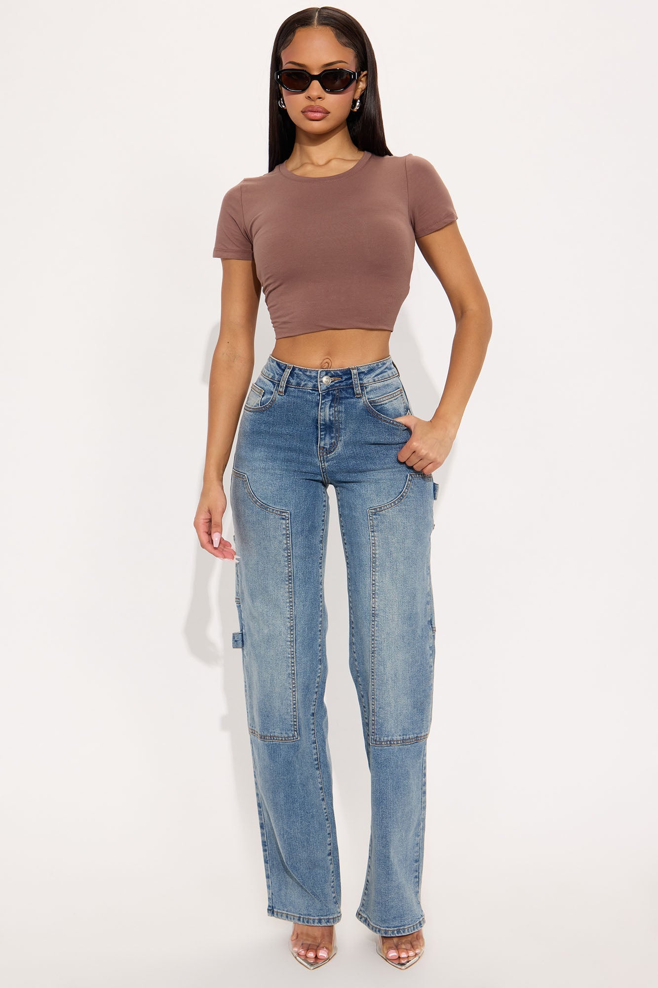 Carlisle Carpenter Stretch Straight Leg Jeans - Medium Wash