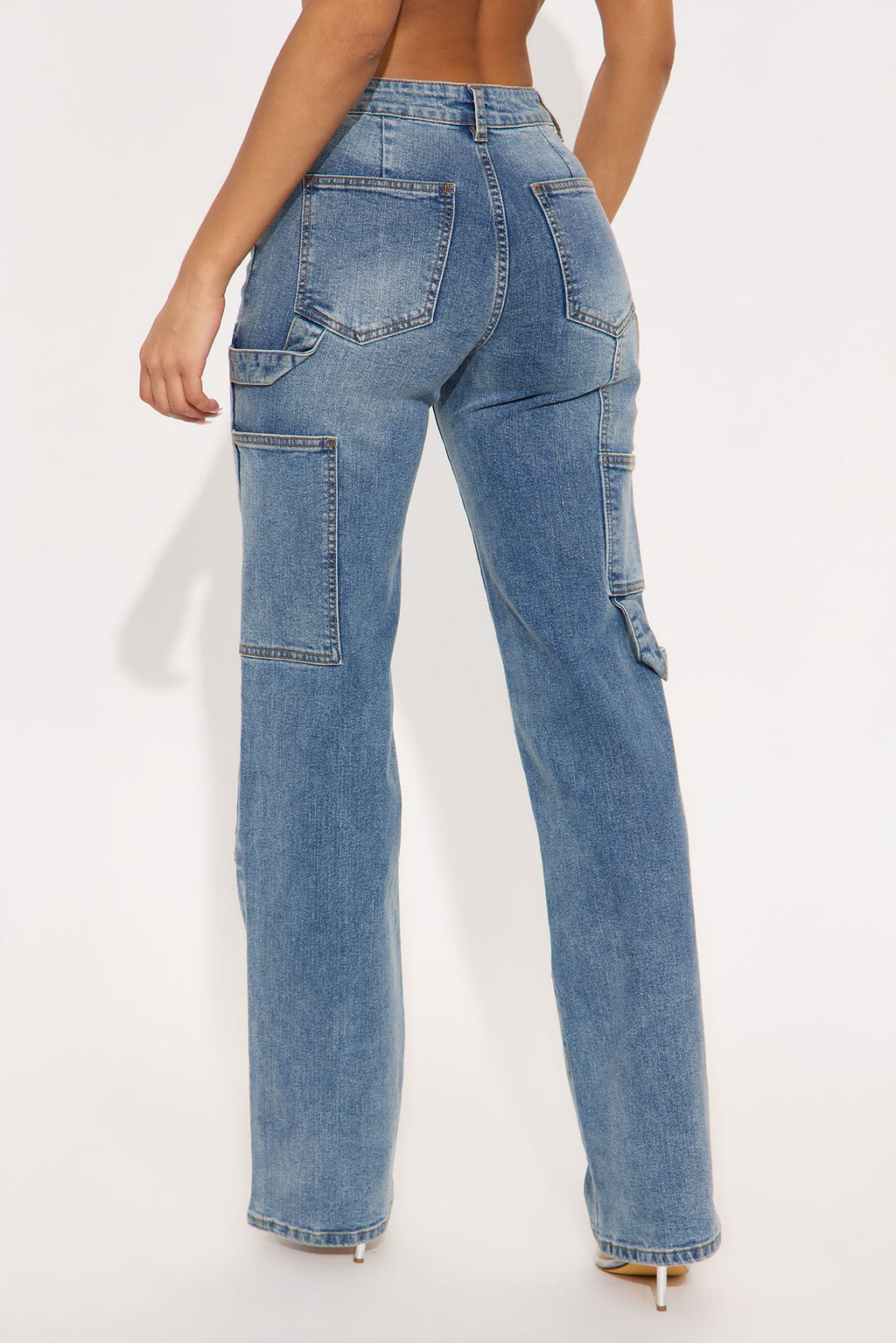 Carlisle Carpenter Stretch Straight Leg Jeans - Medium Wash