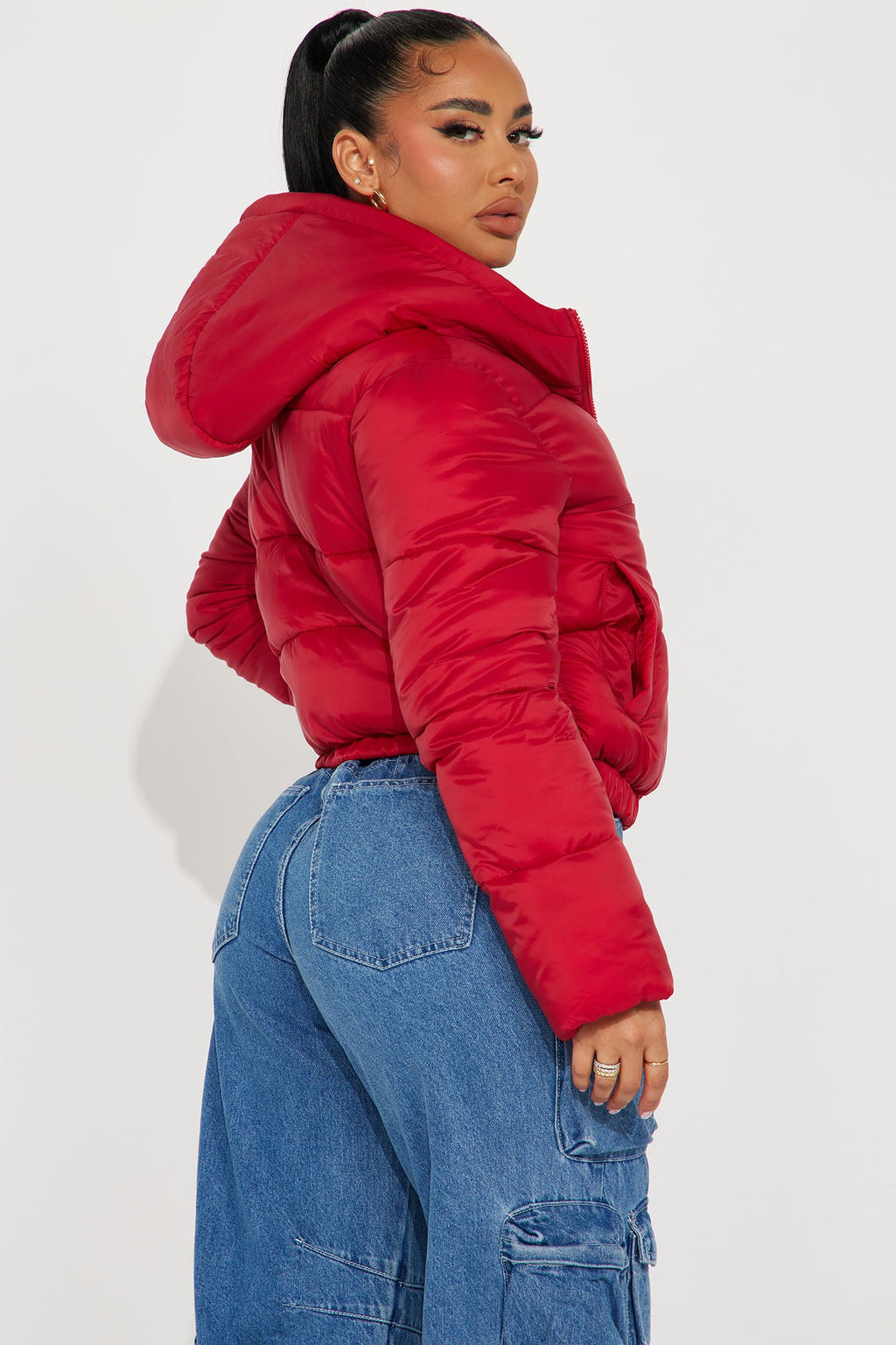 Up And About Puffer Coat - Red