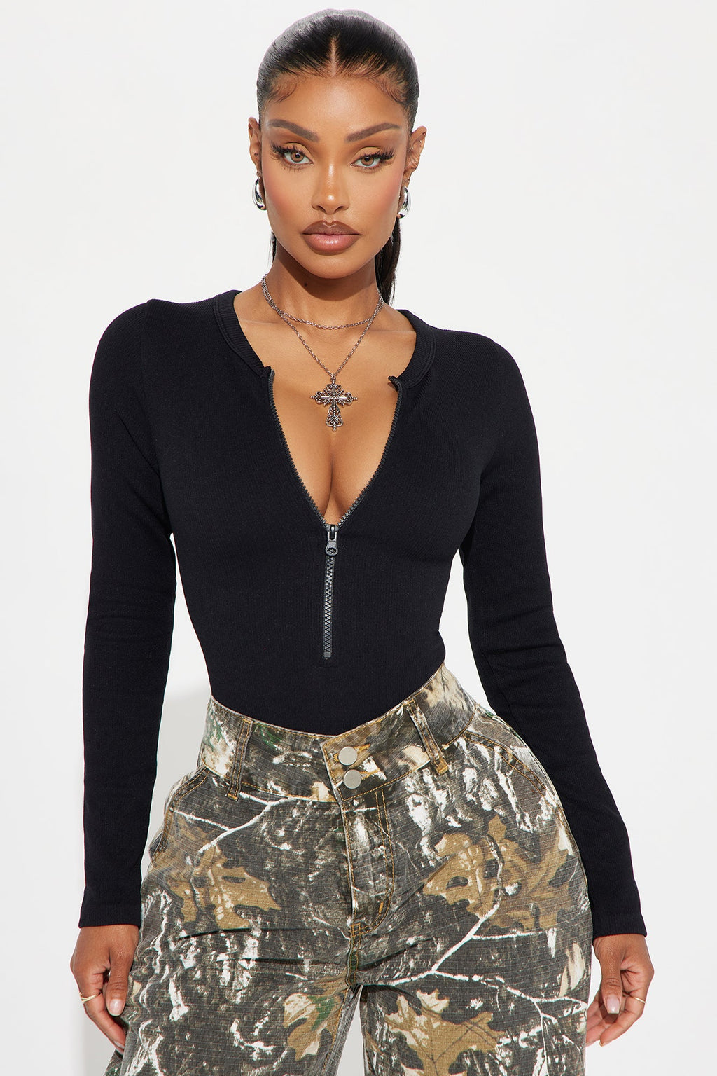 Serena Seamless Bodysuit - Black