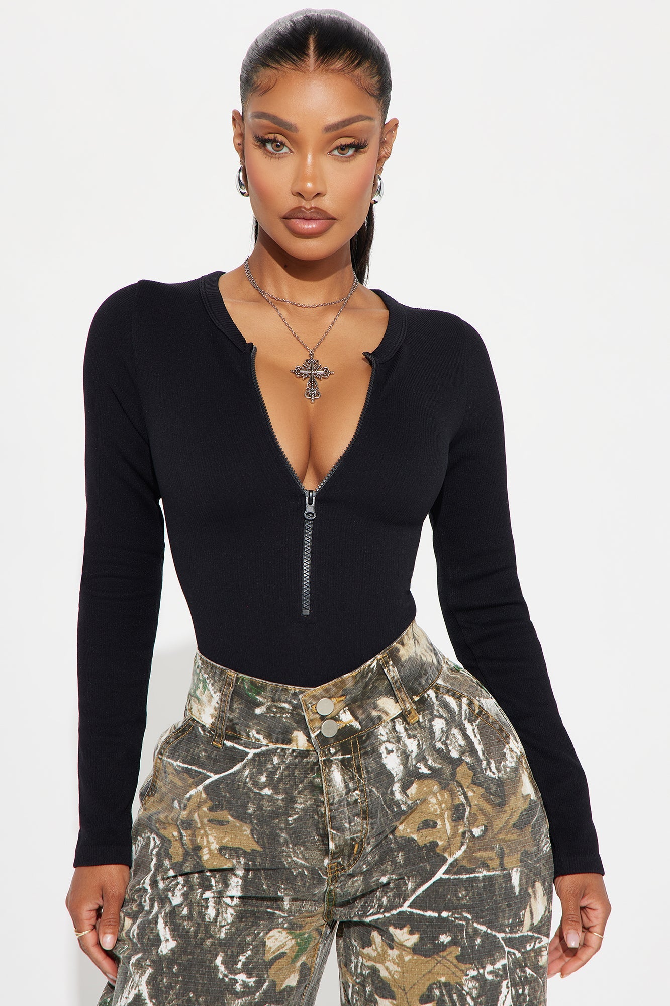 Serena Seamless Bodysuit - Black