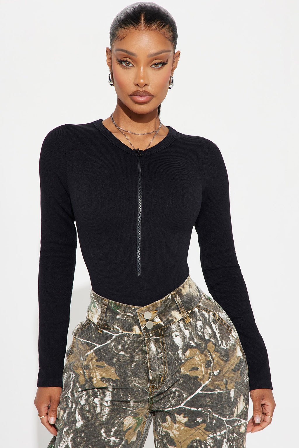 Serena Seamless Bodysuit - Black