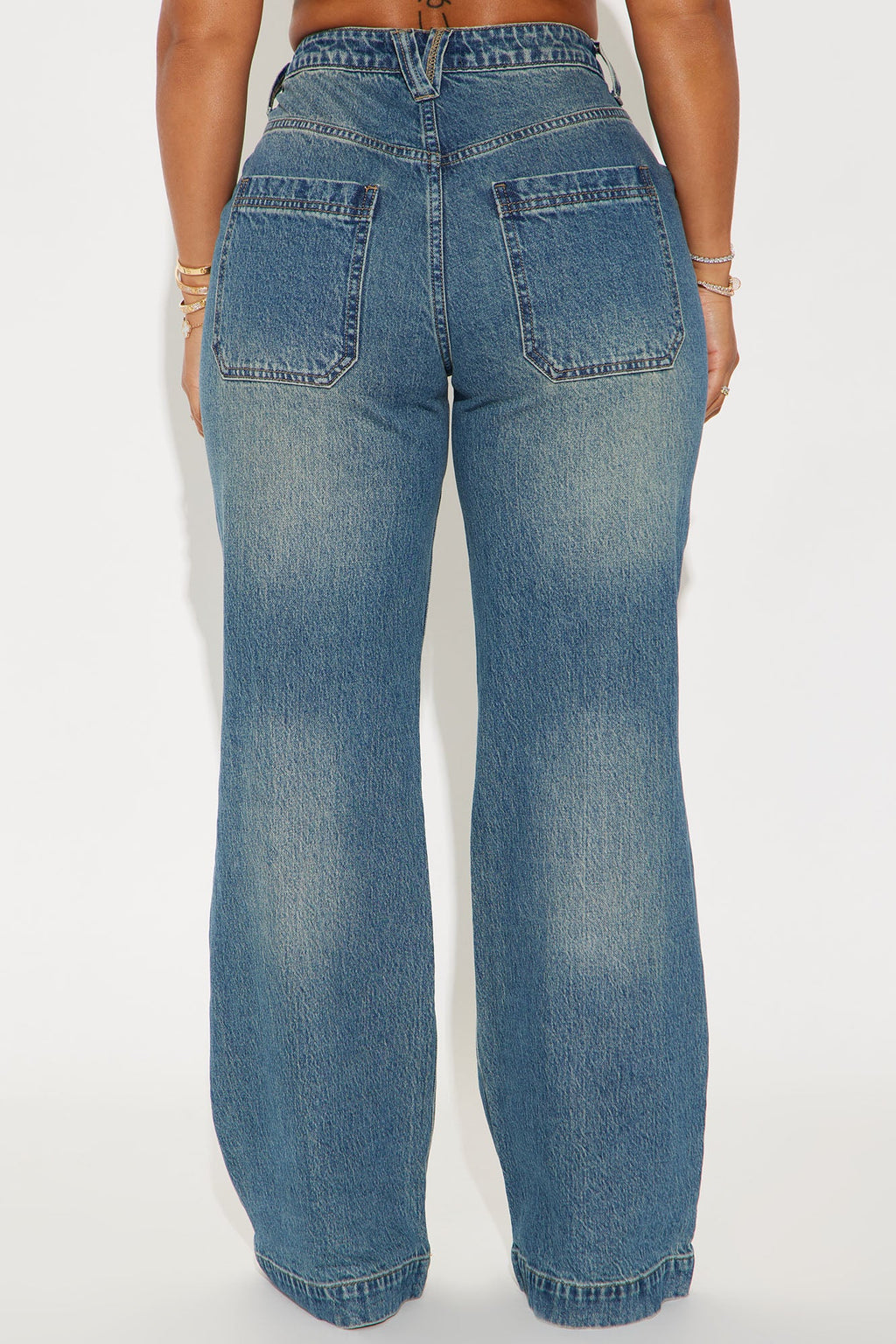 How It Goes Ripped Wide Leg Jeans - Vintage Wash