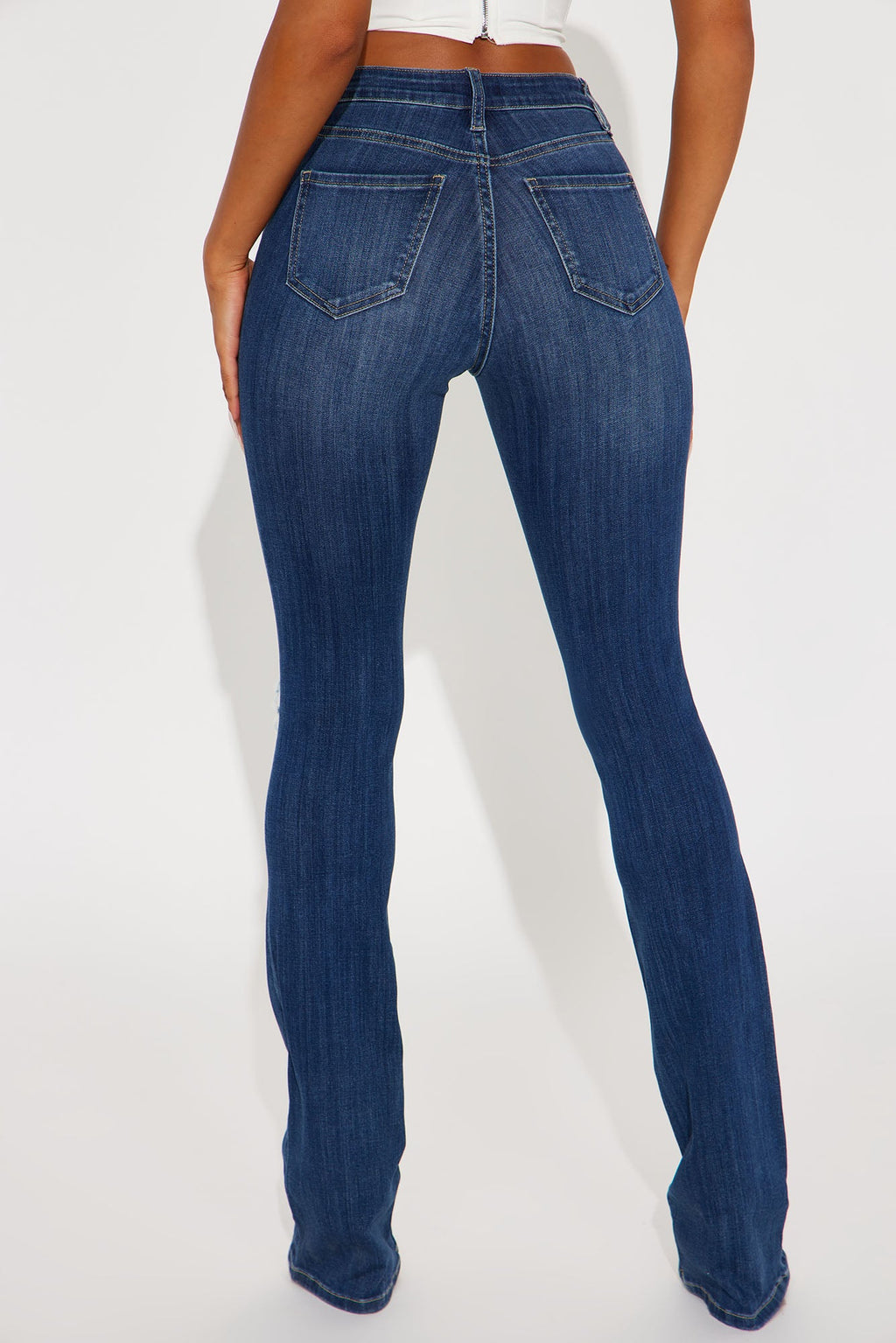 Tall Jessie Mid Rise Distressed Bootcut Jean - Medium Wash