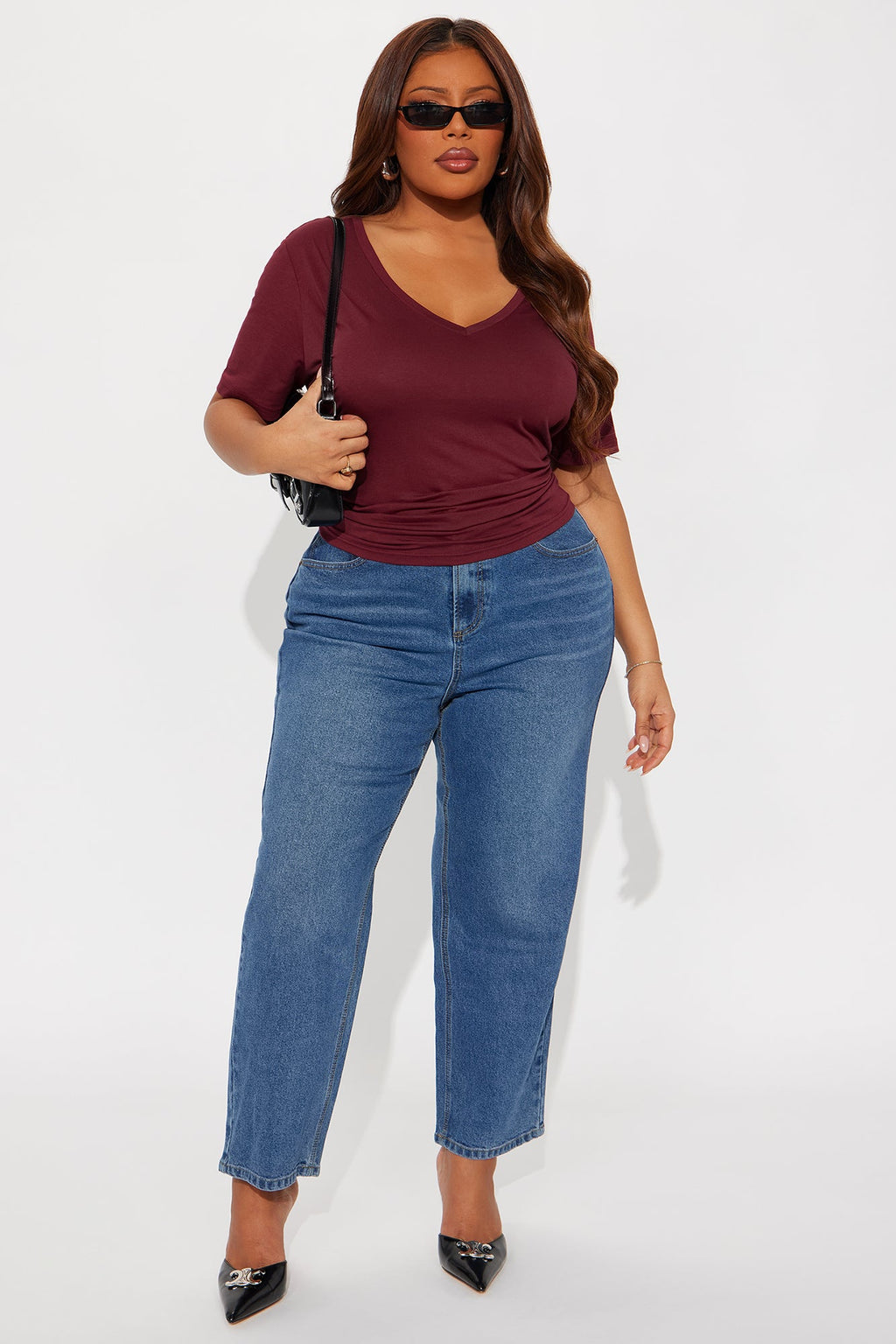 Jennifer 90's  Ankle Straight Leg Jeans - Medium Wash