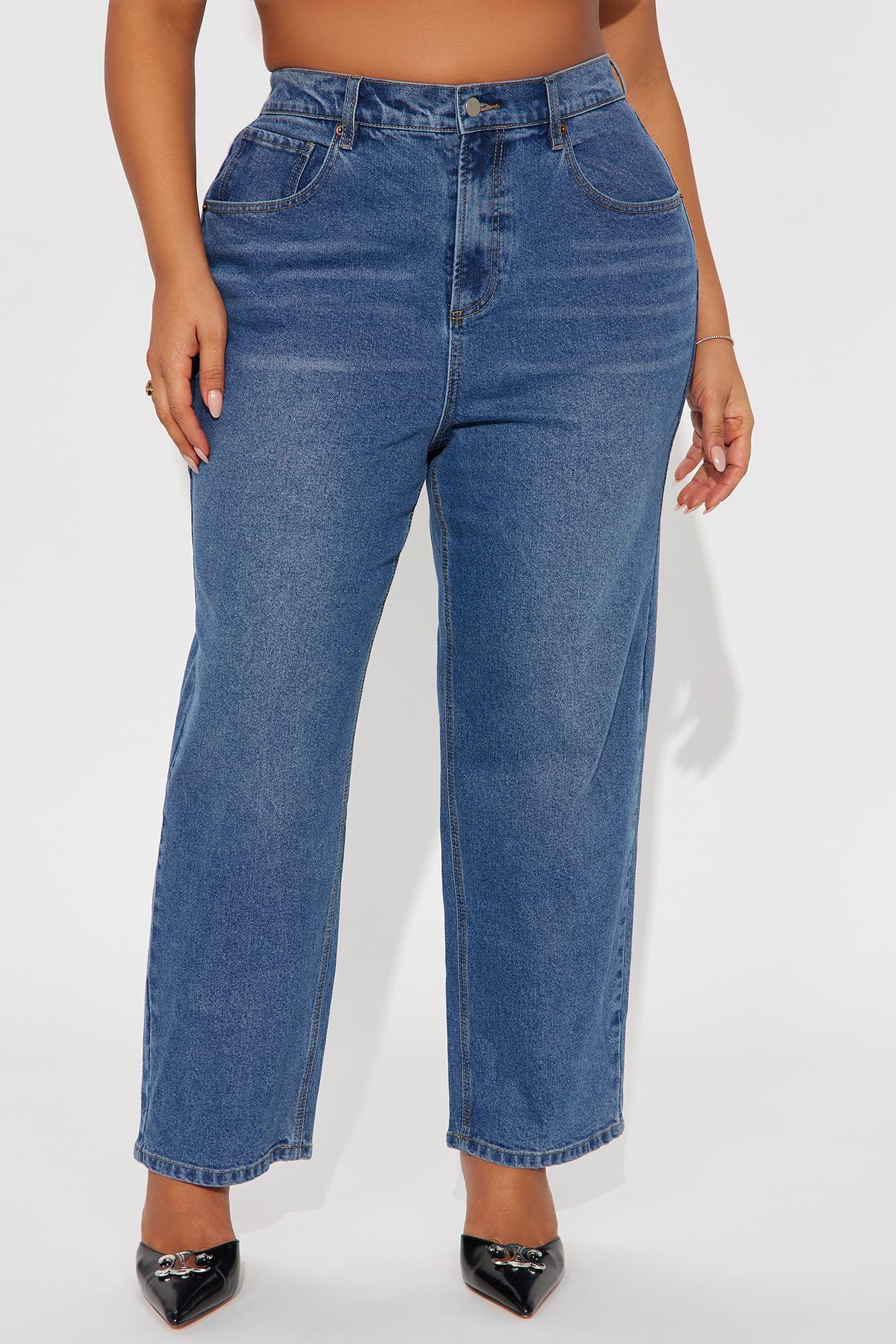 Jennifer 90's  Ankle Straight Leg Jeans - Medium Wash