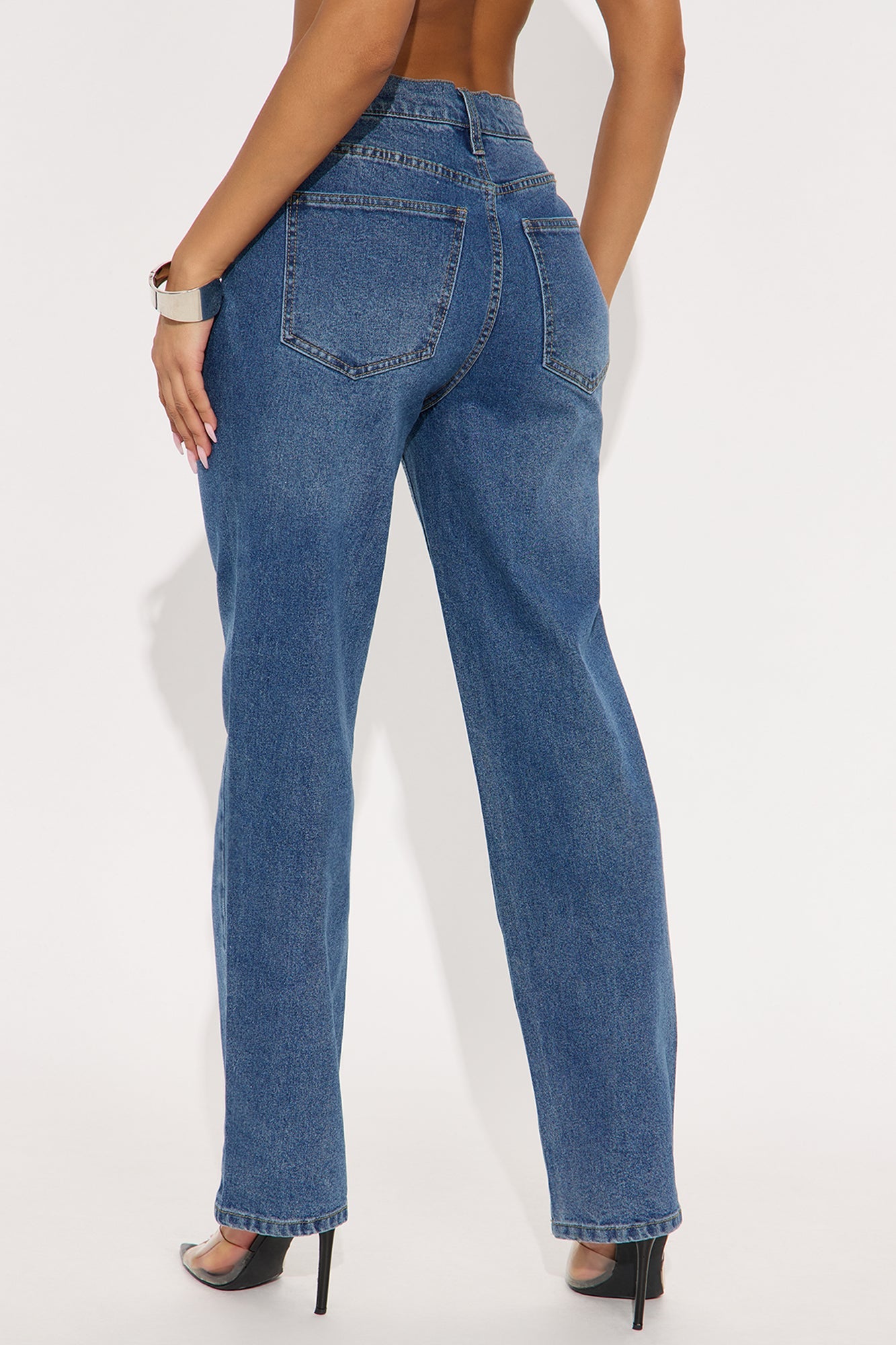 Tall Jennifer 90's Pinch Ankle Straight Leg Jeans - Medium Wash