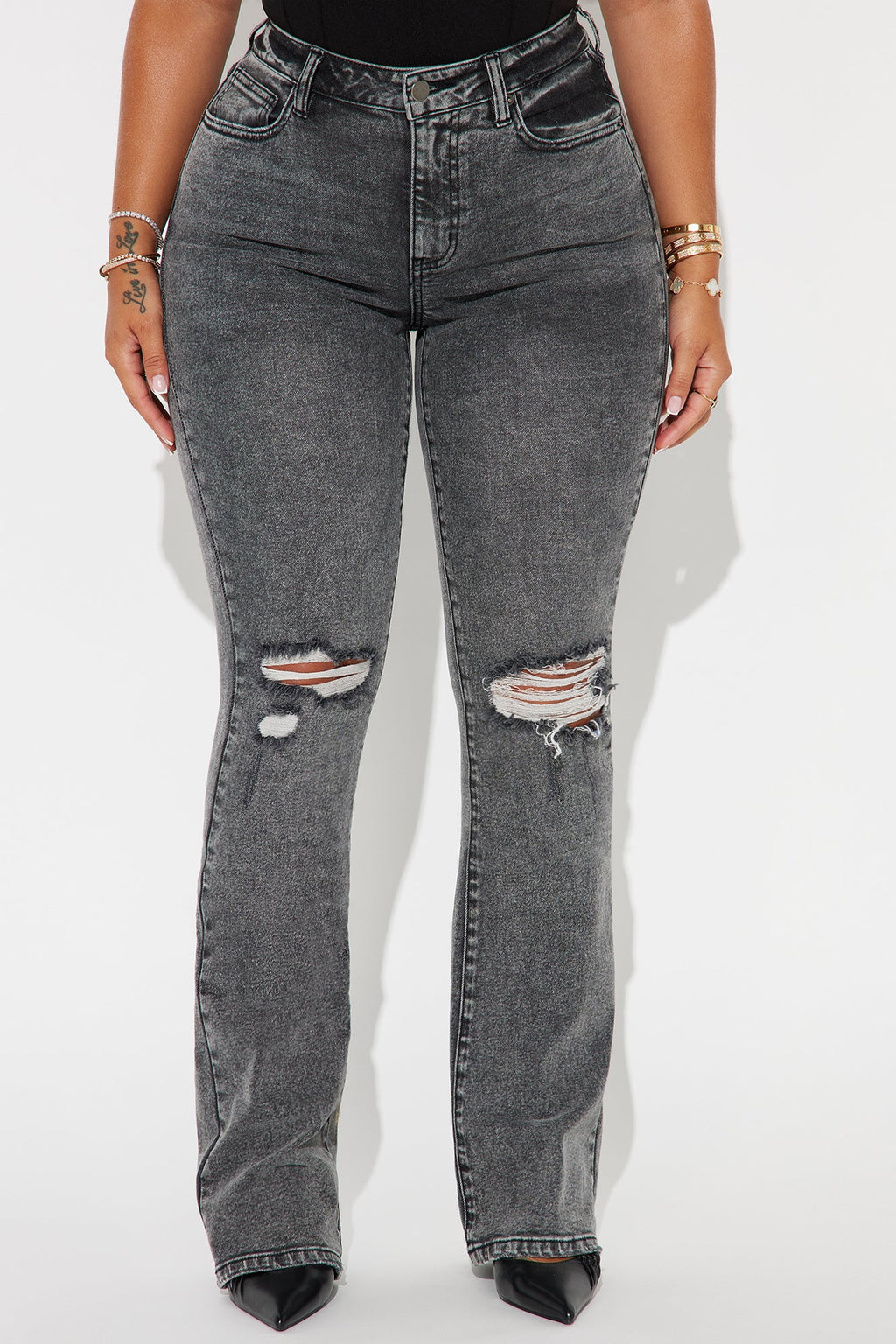 Tall Babetown Bootcut Jeans - Grey