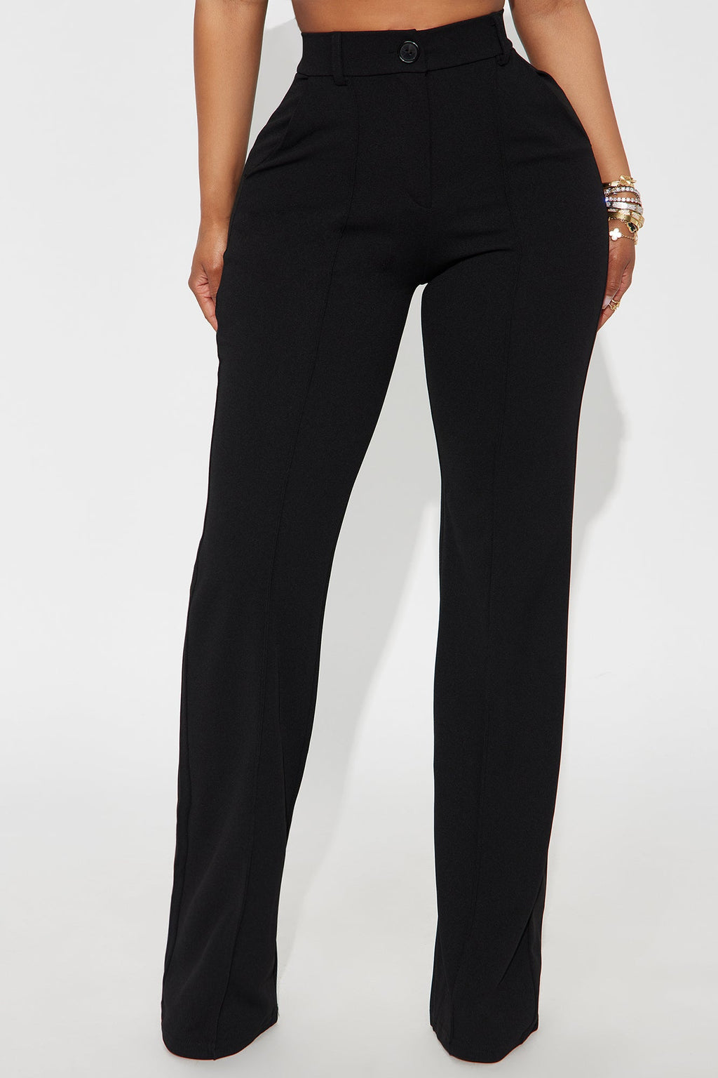 Heidi Wide Leg Trouser Pant - Black