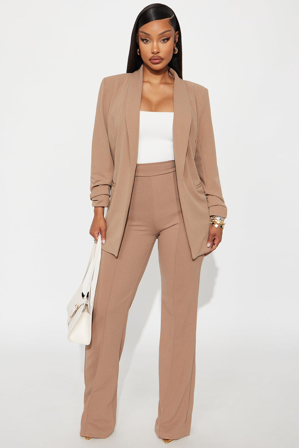 The Celine Blazer - Taupe
