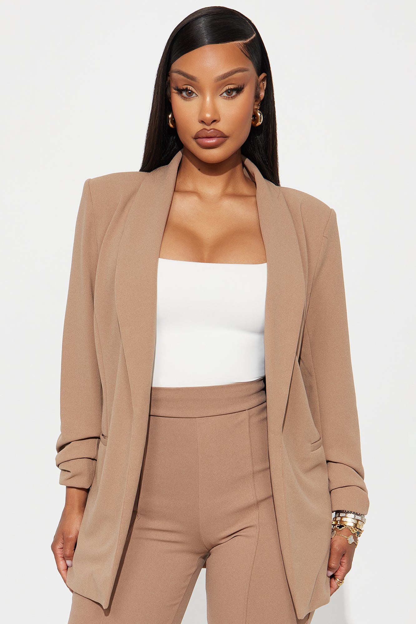 The Celine Blazer - Taupe