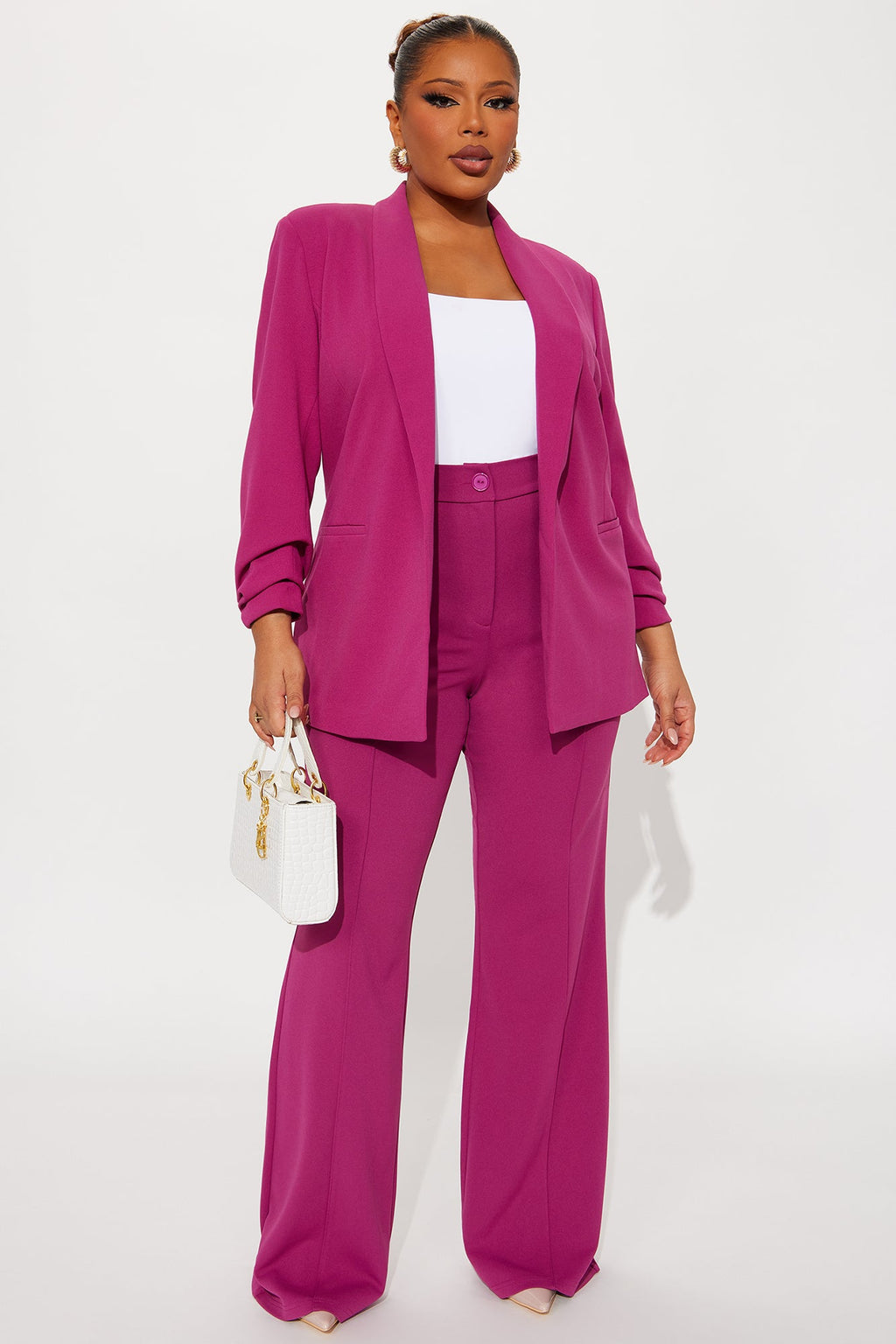 The Celine Blazer - Raspberry