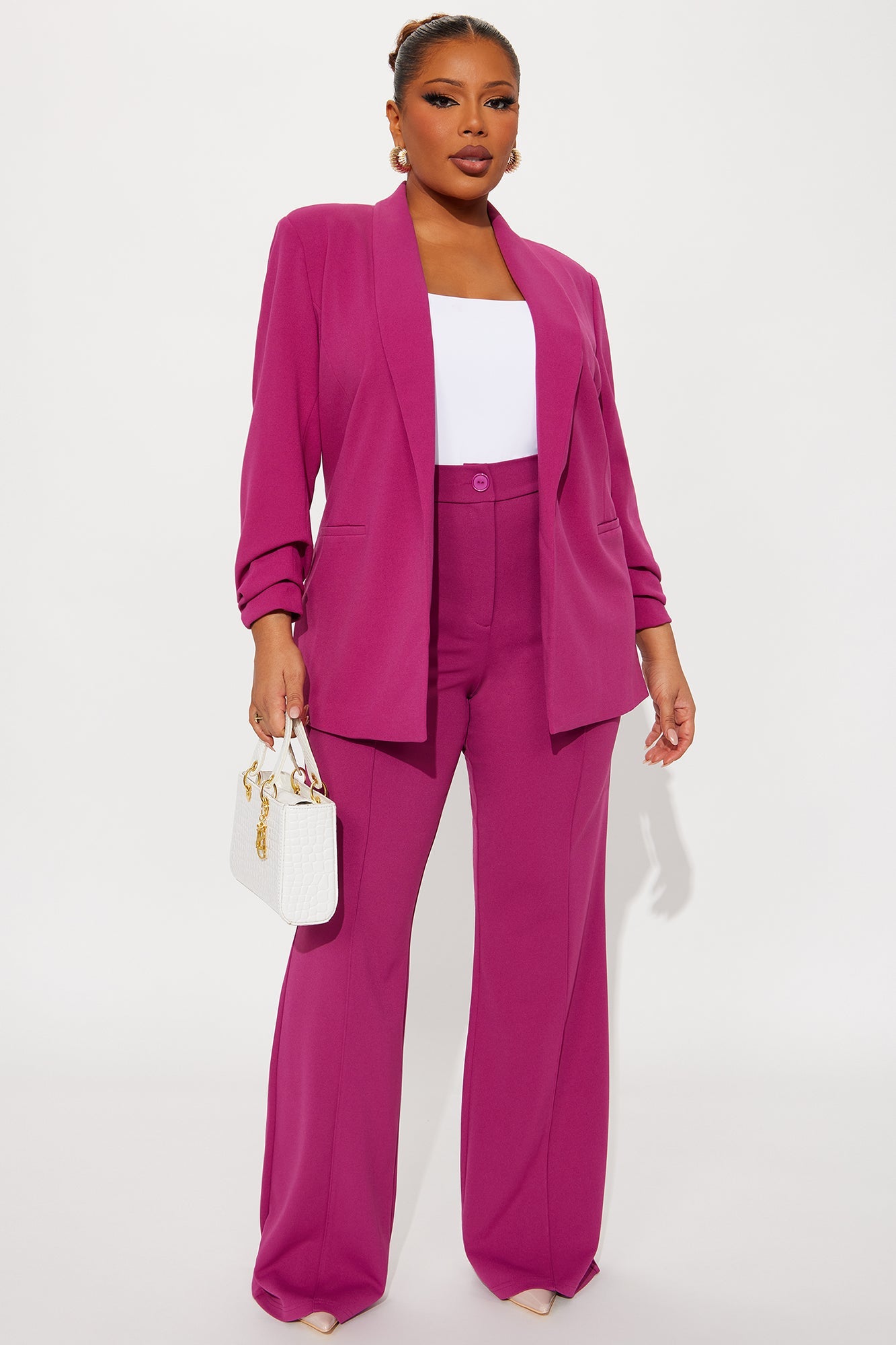 The Celine Blazer - Raspberry
