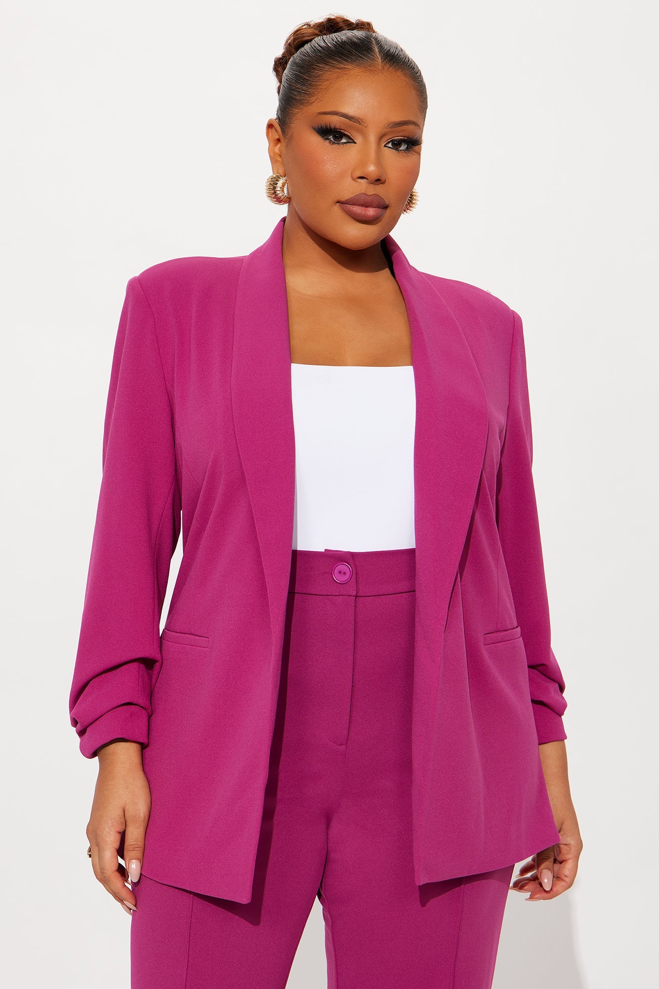 The Celine Blazer - Raspberry