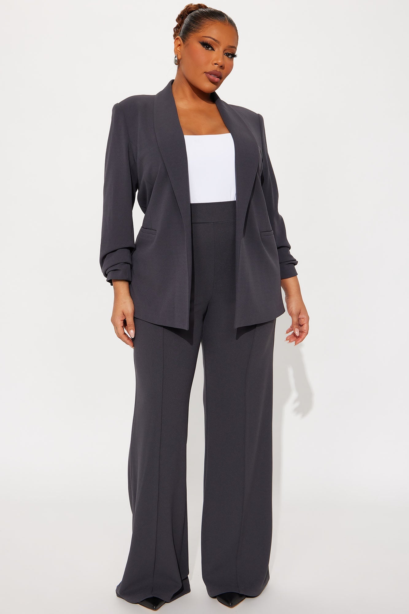 The Celine Blazer - Charcoal