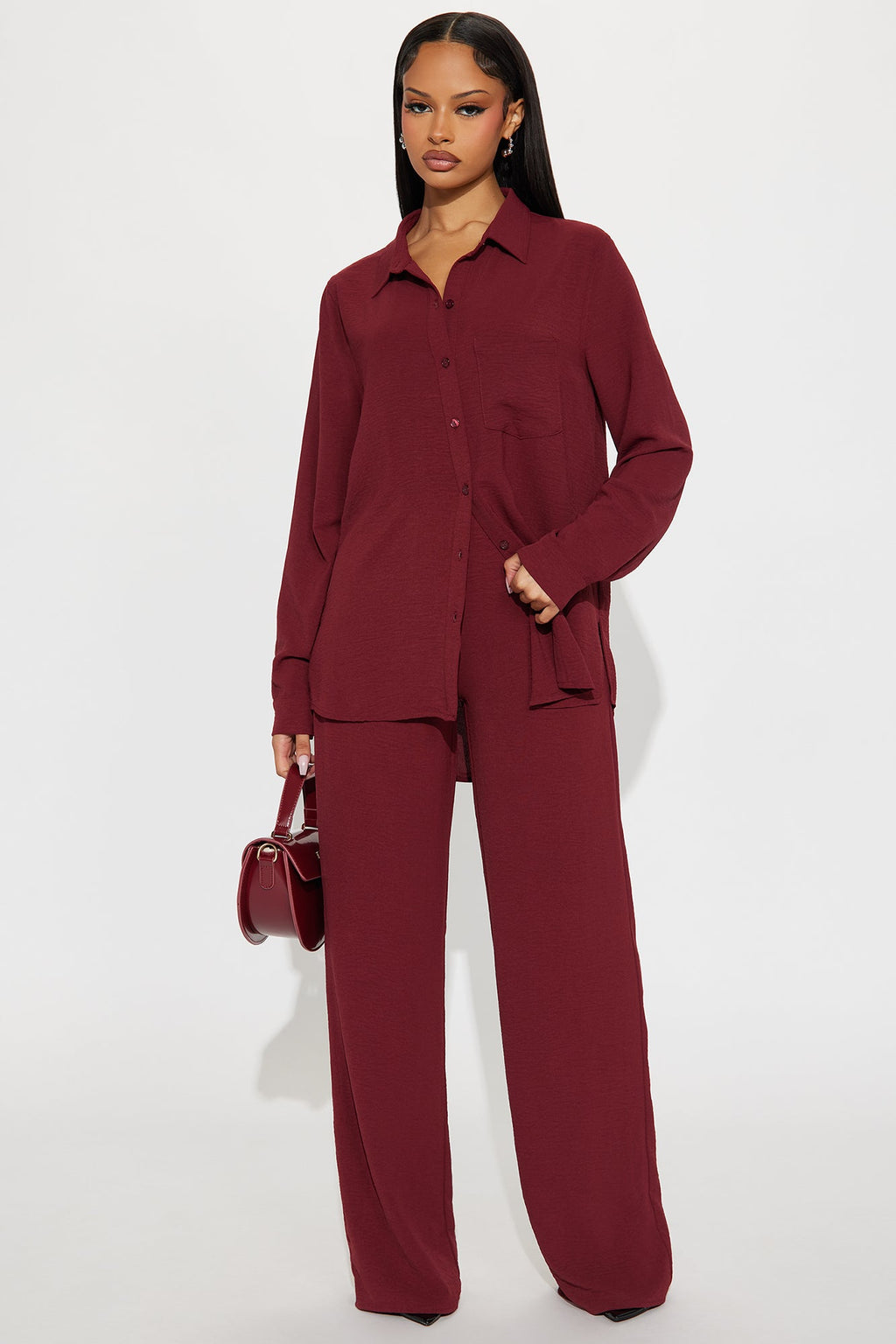 Makenzie Pant Set - Wine