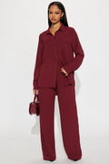 Makenzie Pant Set - Wine