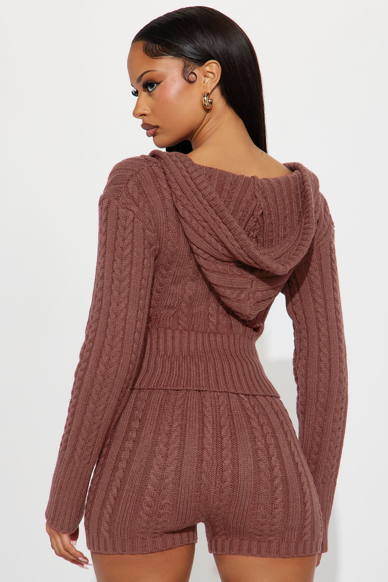 Feeling Some Way Sweater Short Set - Mocha