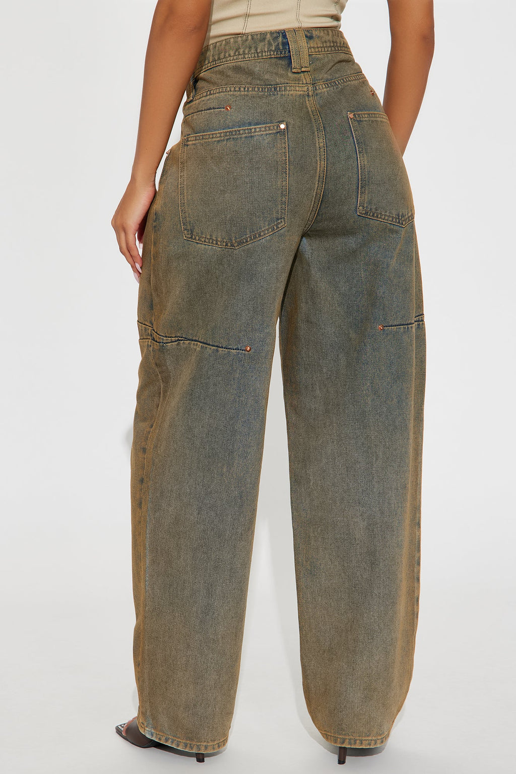 Spill The Tea Washed Straight Leg Jeans - Vintage Wash