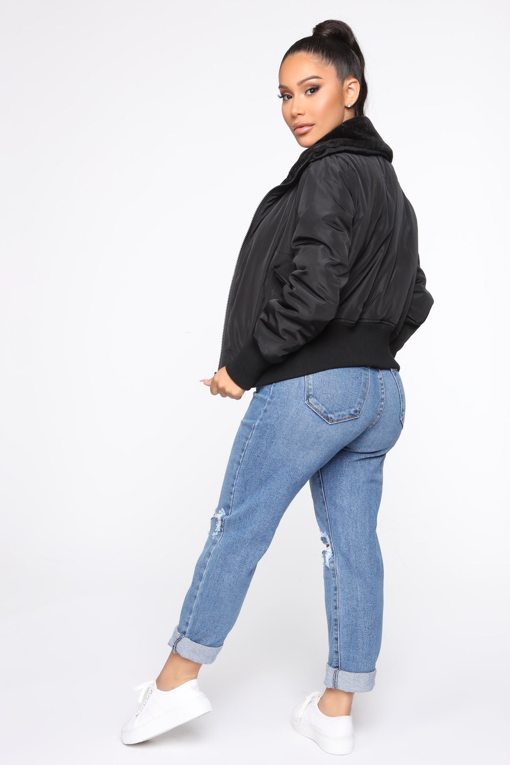 Nights In Denver Bomber Jacket - Black