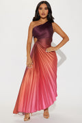 Tahiti Ombre Maxi Dress - Rust/combo