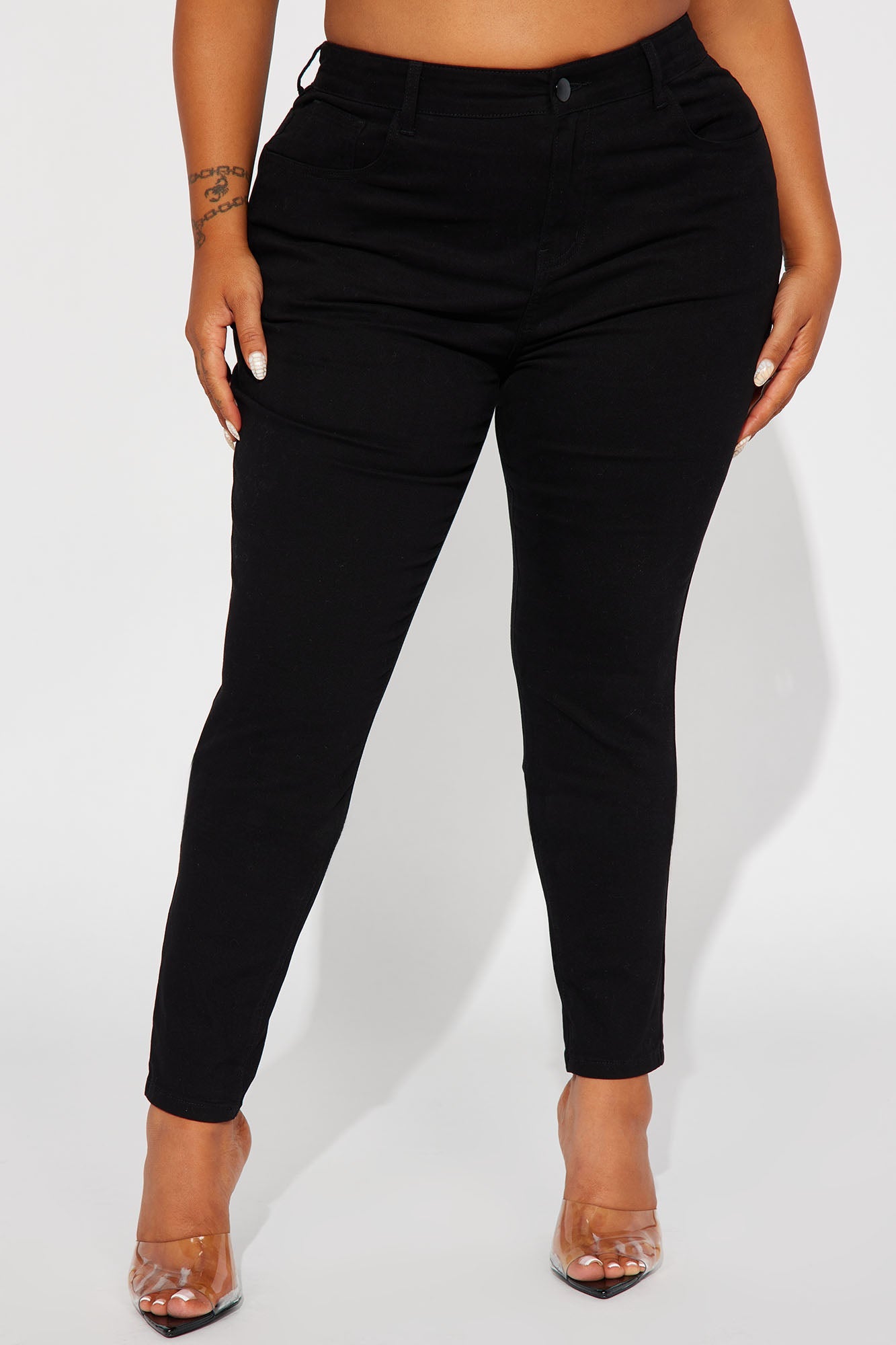 Skinny Uniform Pants - Black