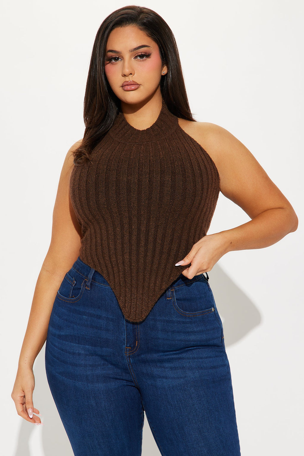 Kinslie Sweater Top - Chocolate