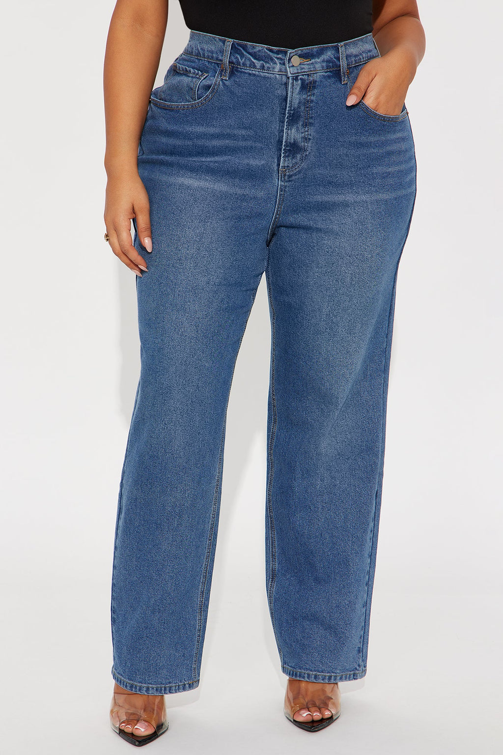 Tall Jennifer 90's Pinch Ankle Straight Leg Jeans - Medium Wash