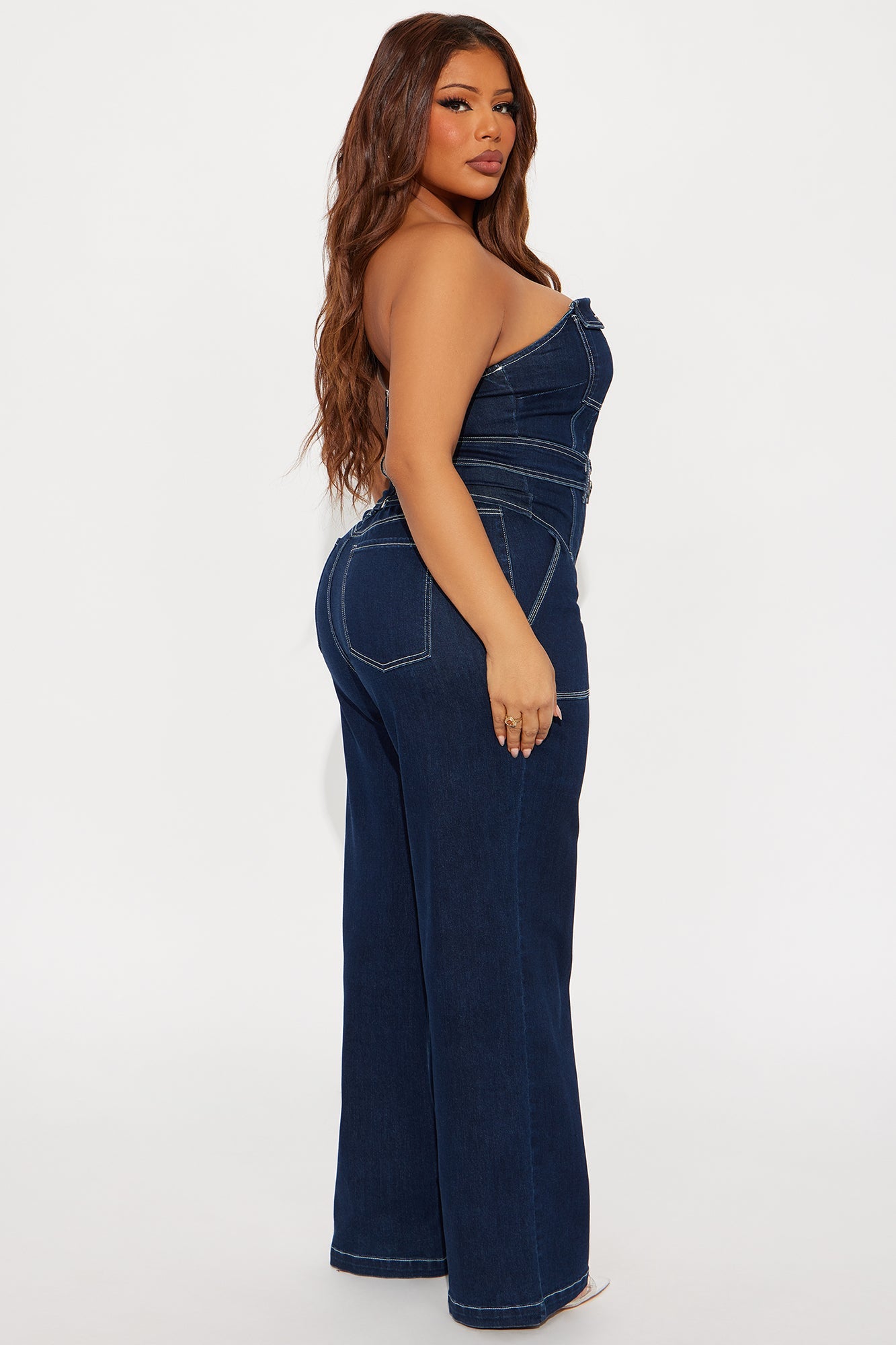 Feeling Perfect Denim Pant Set - Dark Denim