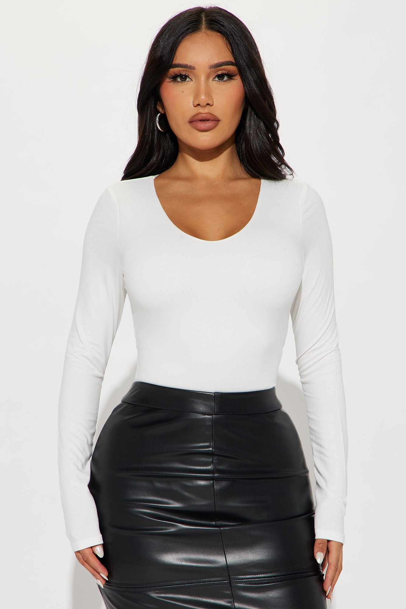 Myra Double Lined Bodysuit - White