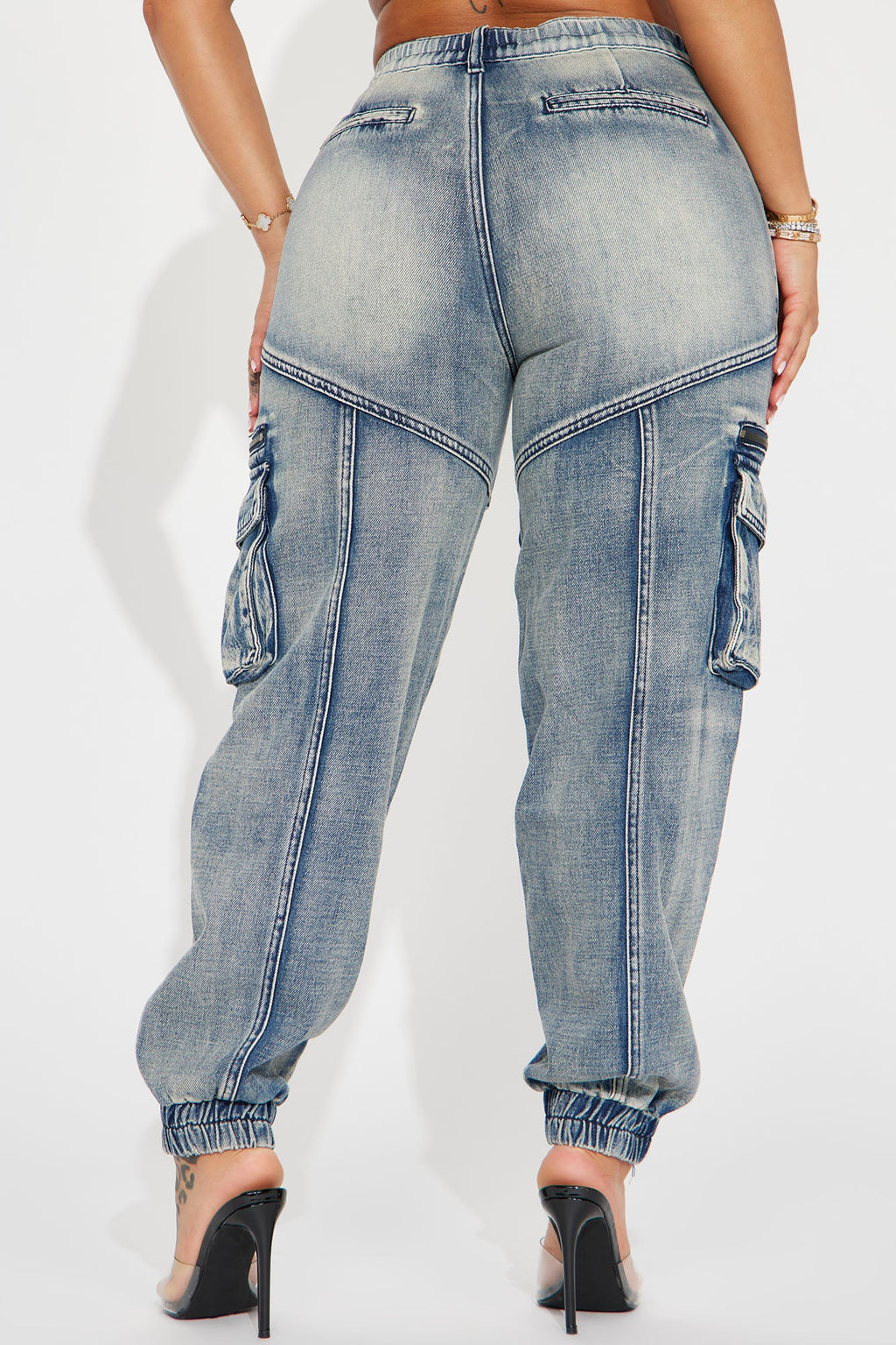 Superstitions Tinted Denim Joggers - Medium Wash