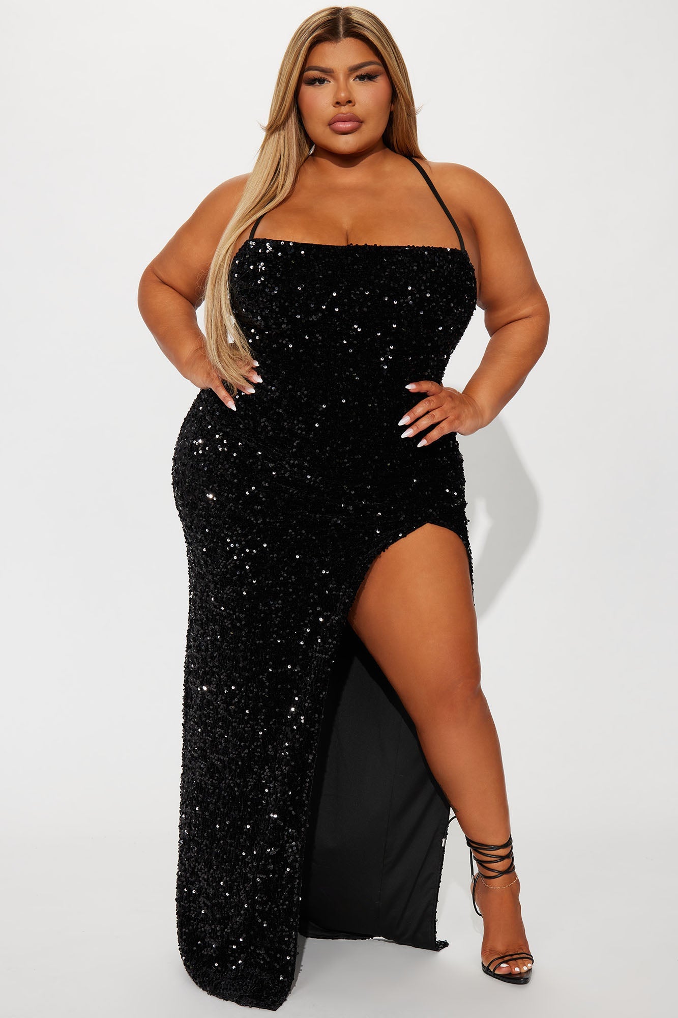 Tokyo Nights Sequin Gown - Black