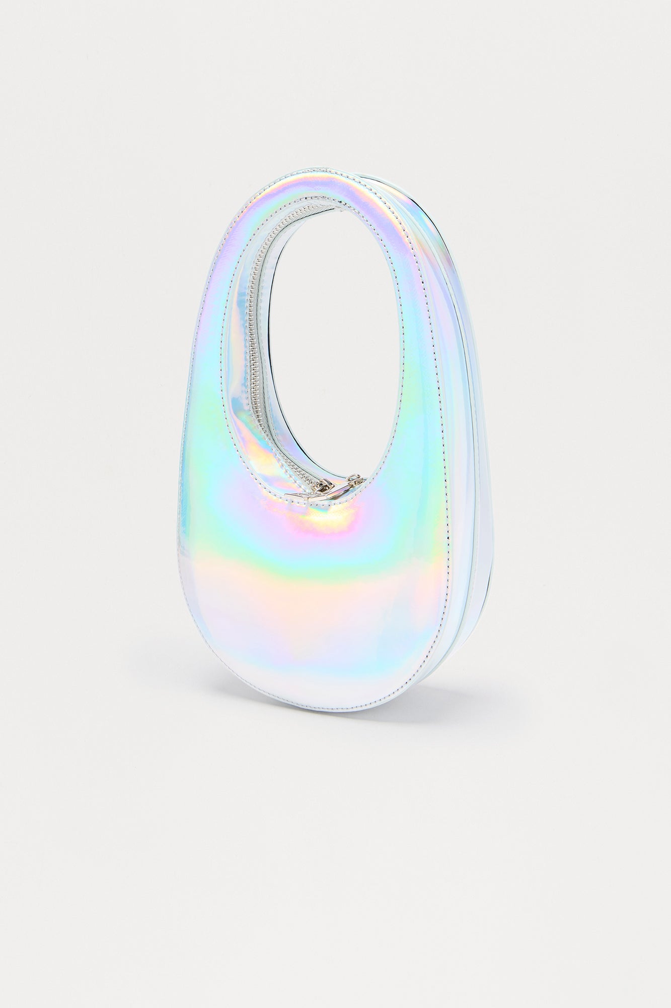 Ovo Satchel Handbag - Silver