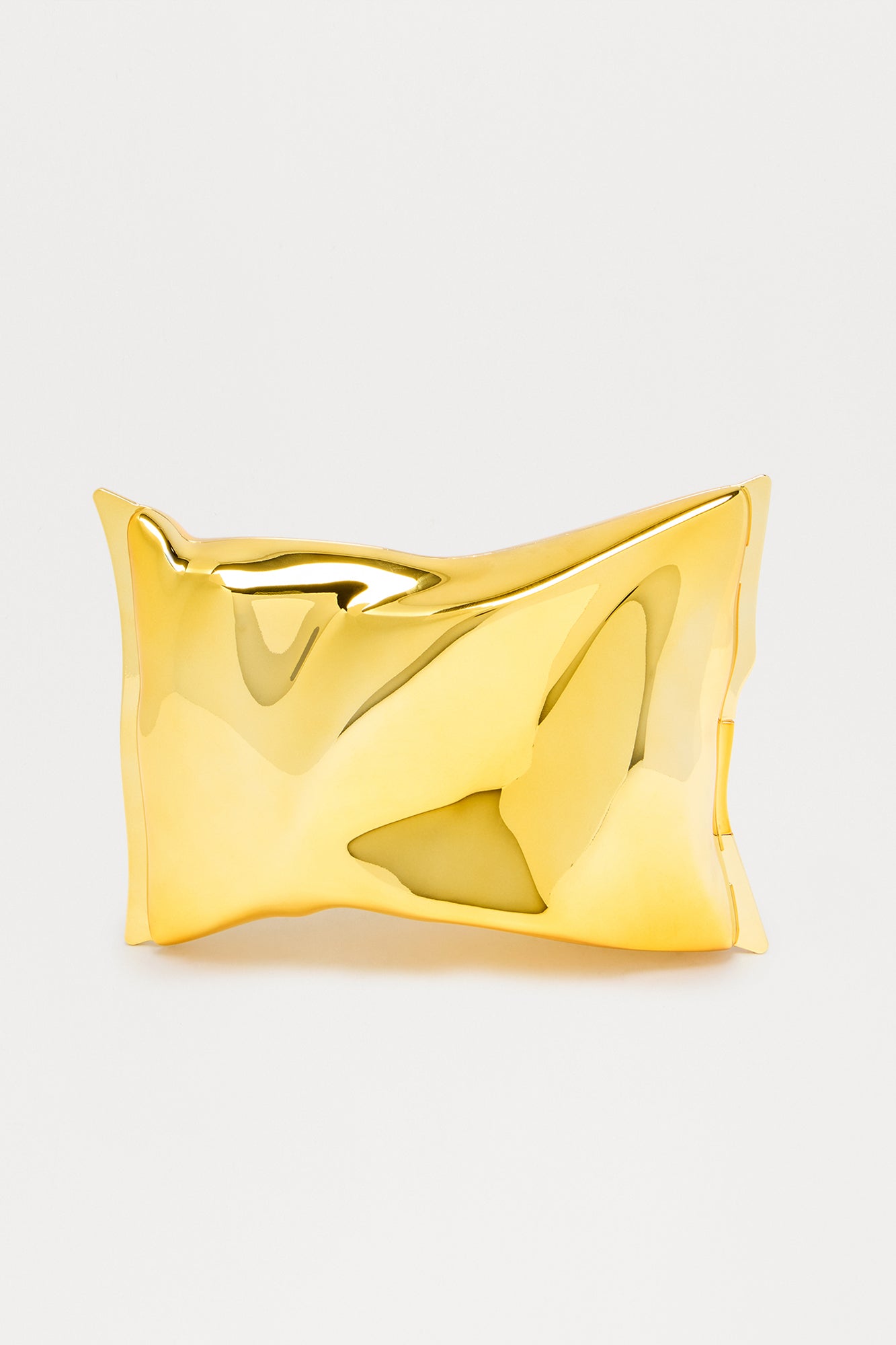 Foil Fantasy Metal Clutch - Gold