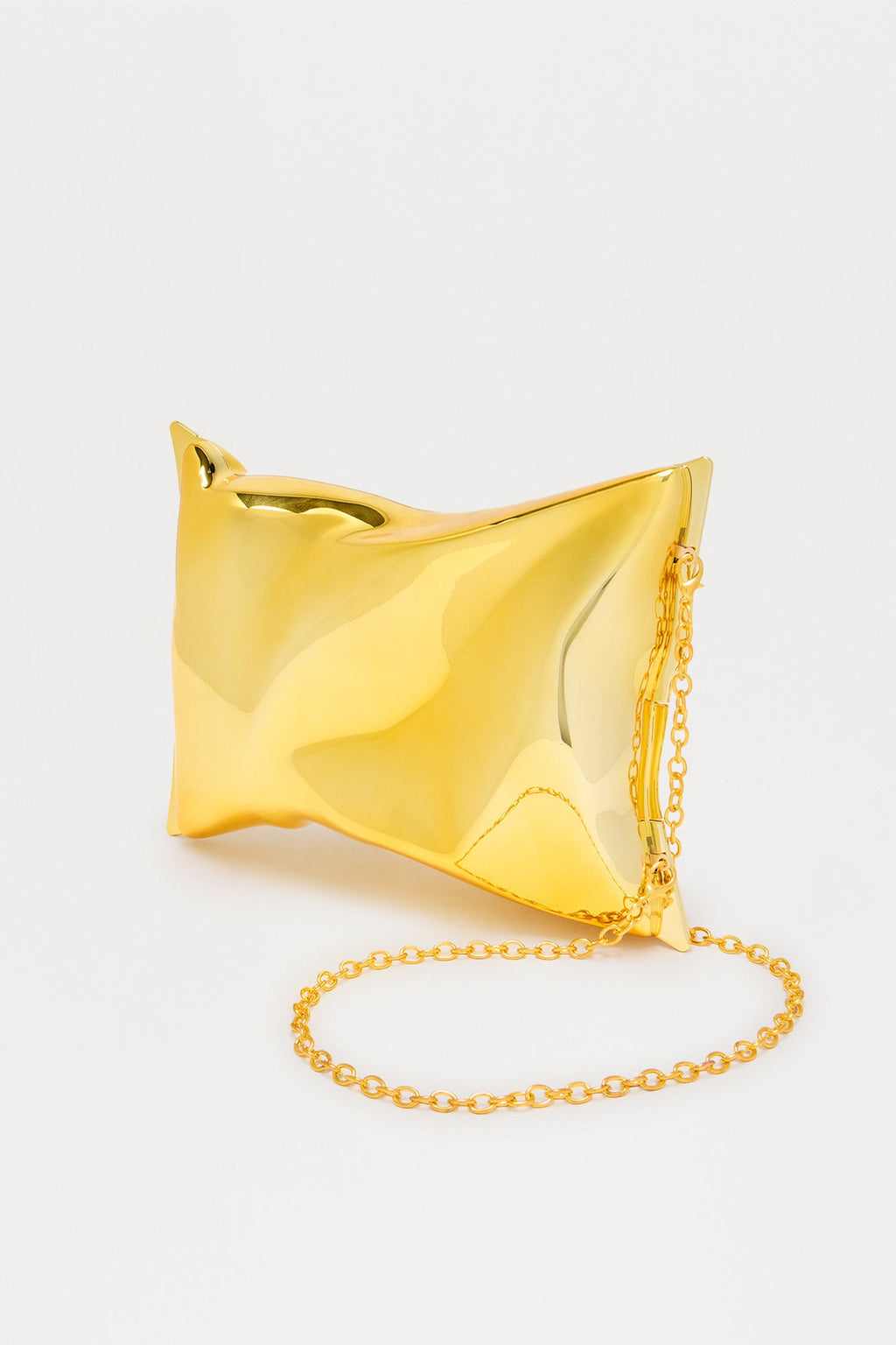 Foil Fantasy Metal Clutch - Gold