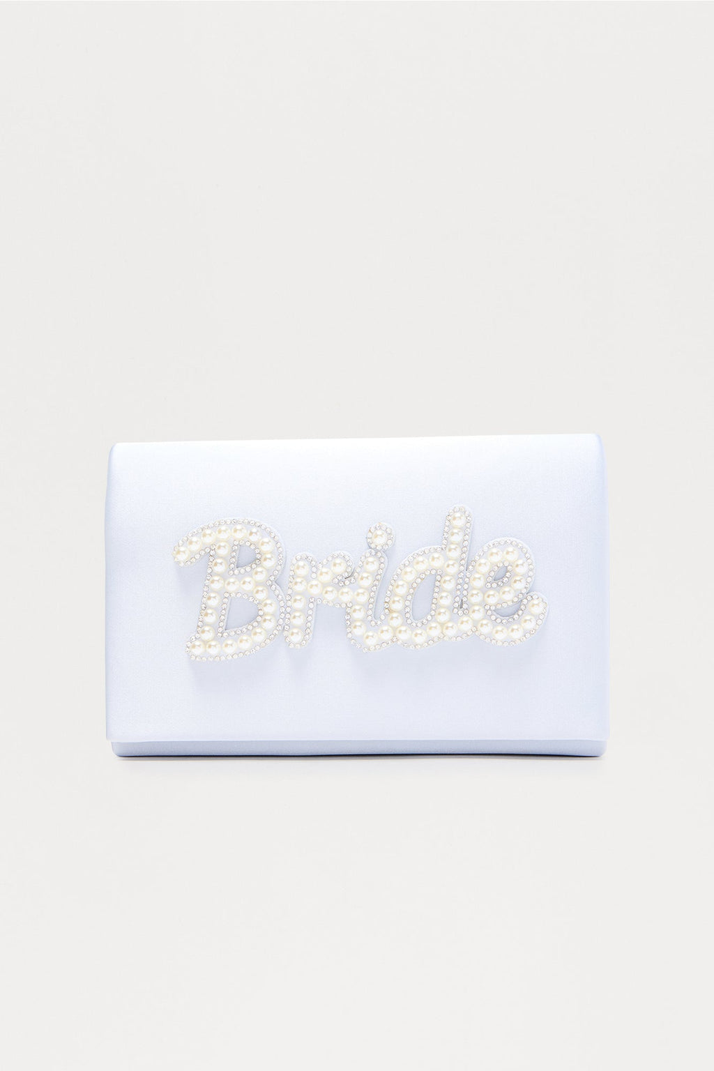 I Do Crew Satin Clutch - White