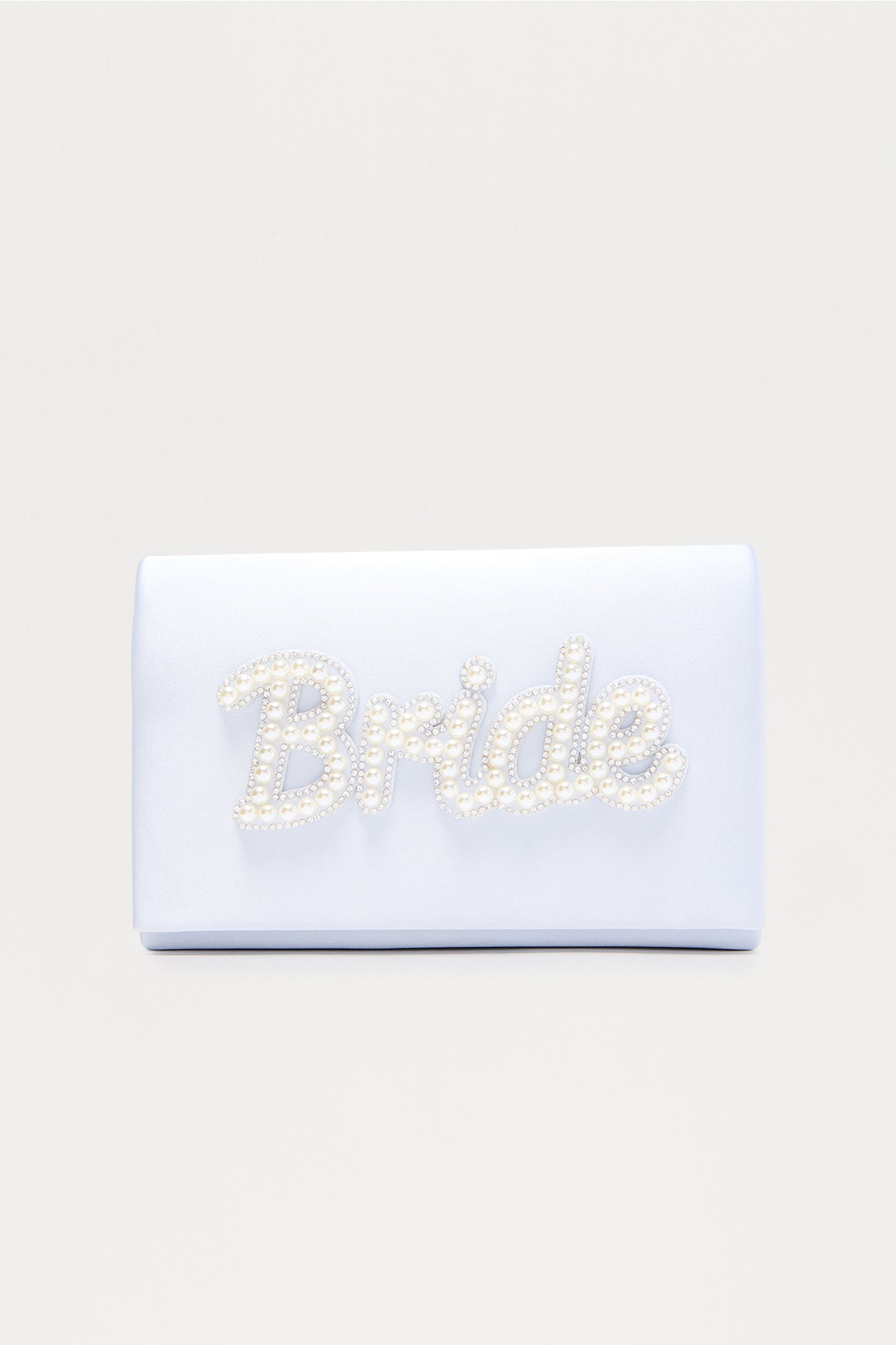 I Do Crew Satin Clutch - White