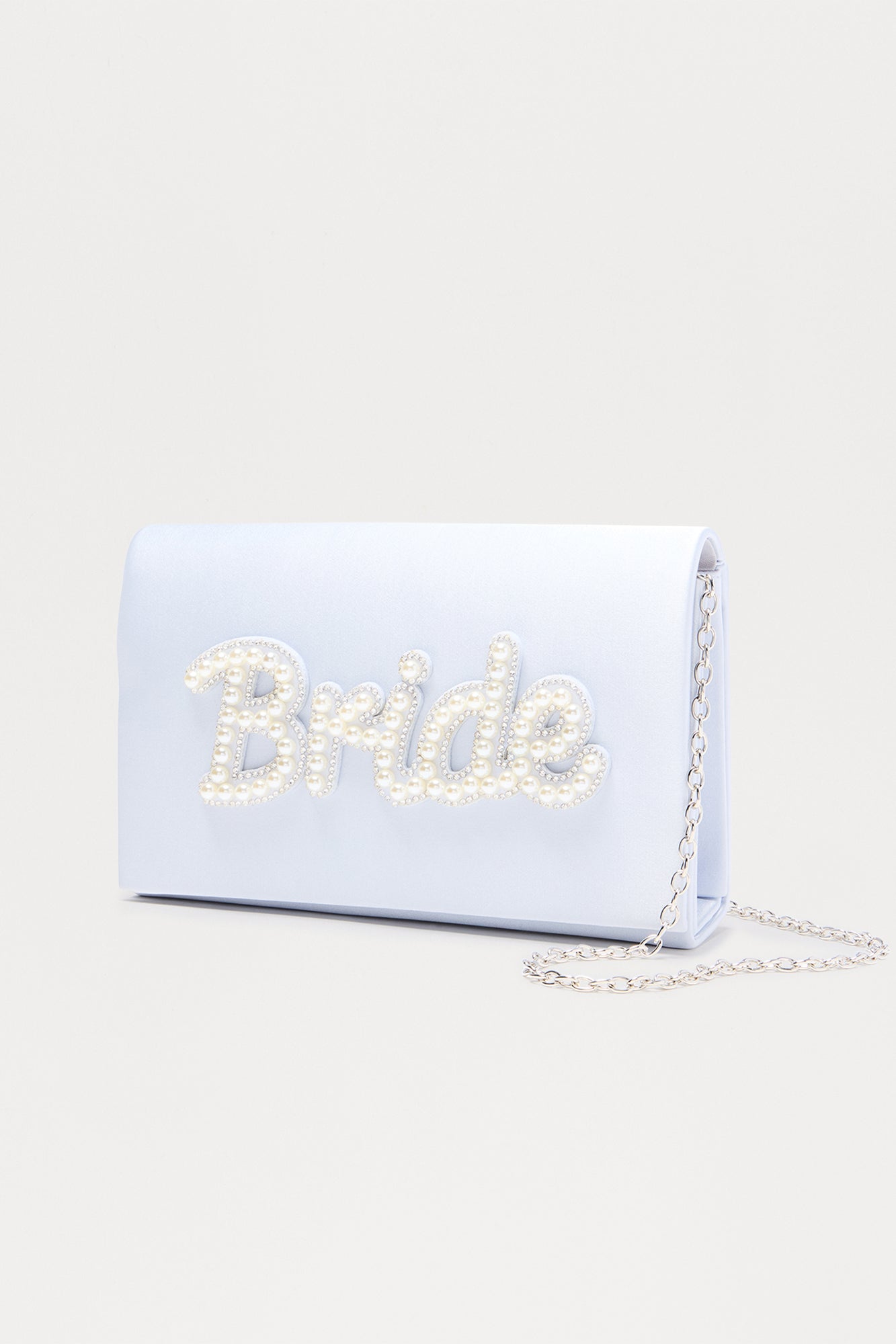 I Do Crew Satin Clutch - White