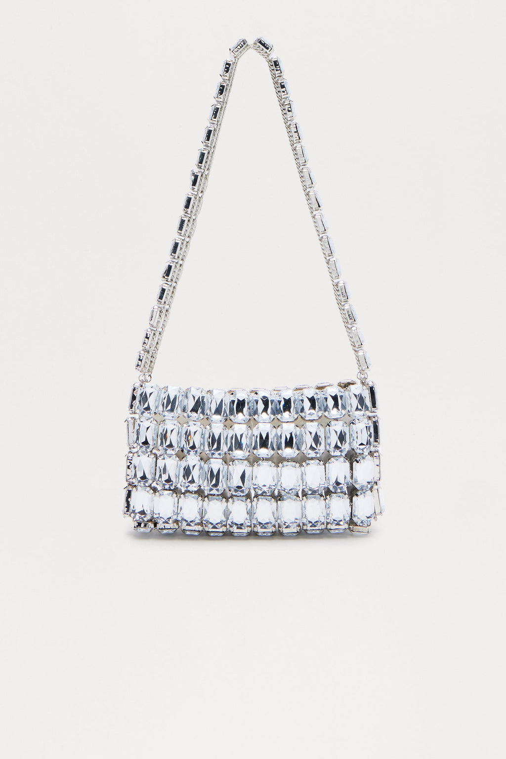 Disco Mirage Jeweled Shoulder Handbag - Silver