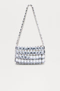 Disco Mirage Jeweled Shoulder Handbag - Silver