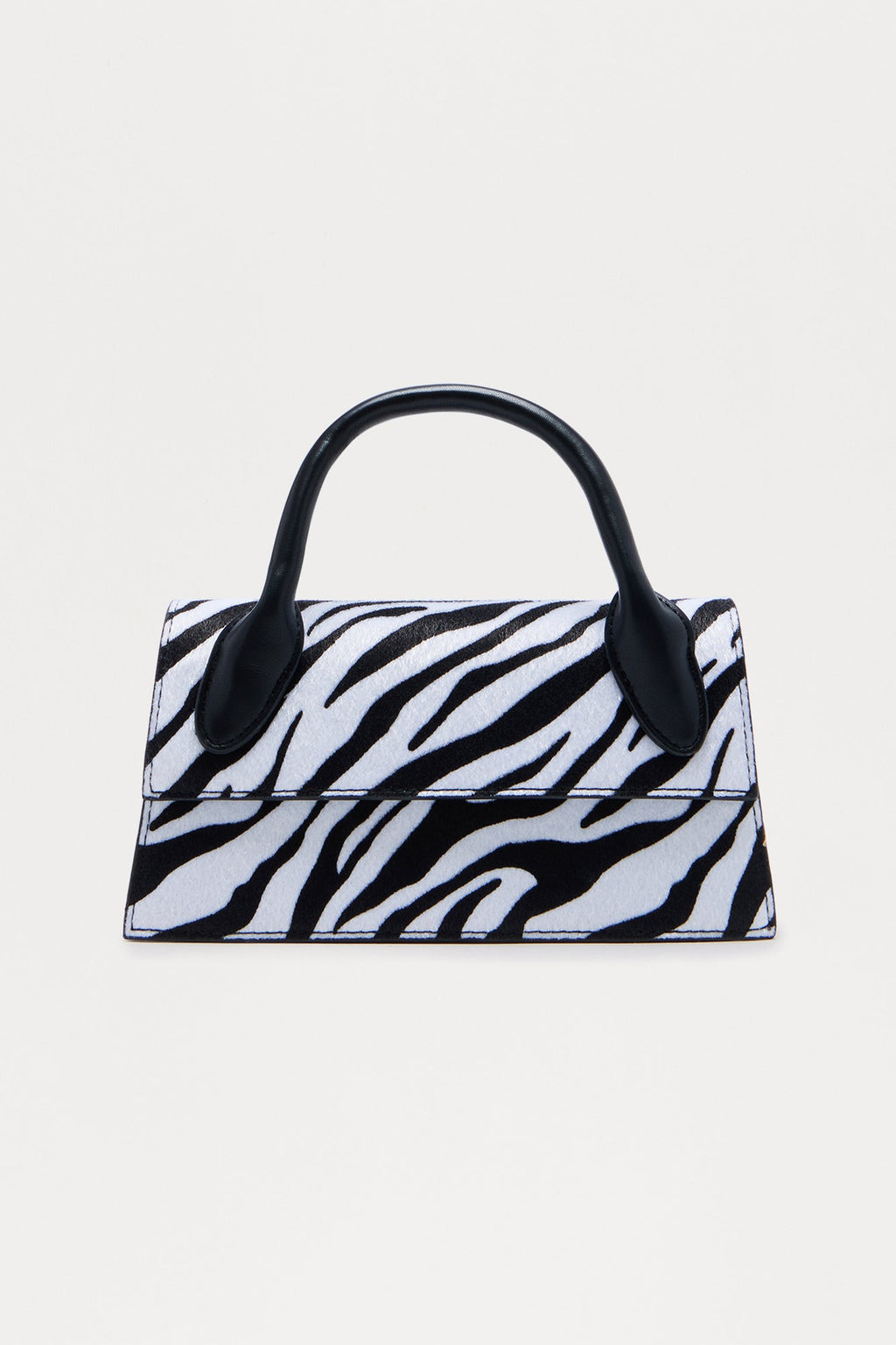 Wild Streak Faux Pony Hair Handbag - Black/White