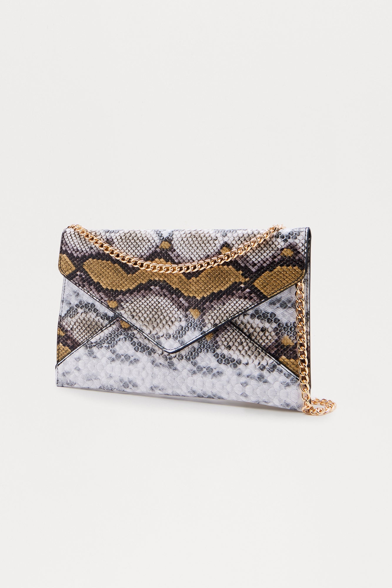 Too Posh Embossed Croc Clutch - Multi Color