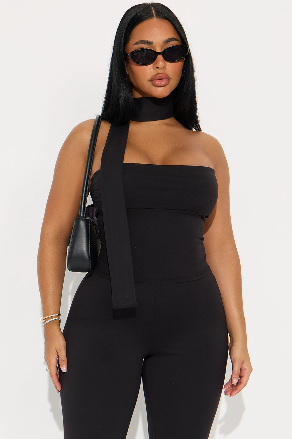 Ava 3 Piece Capri Set - Black