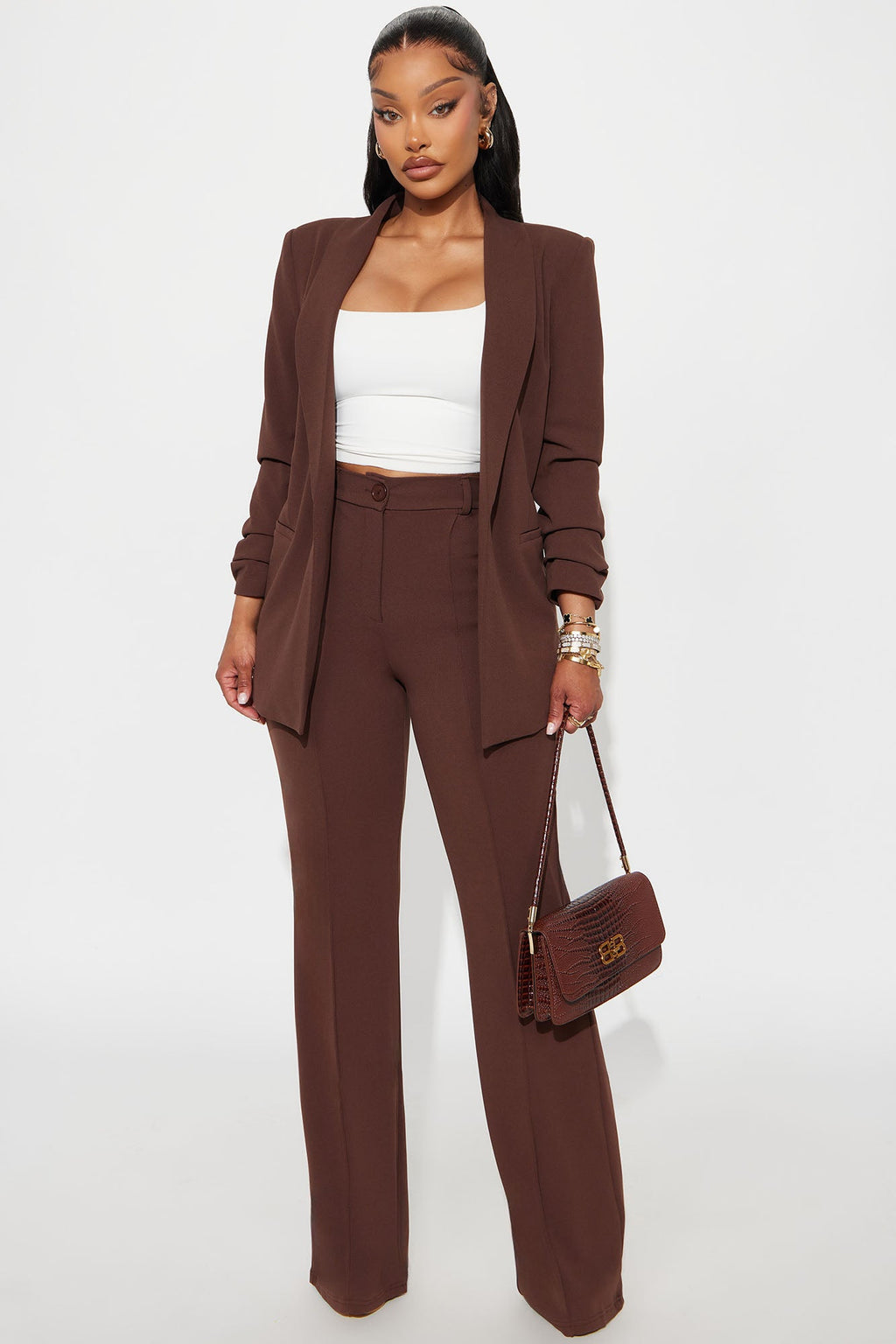 The Celine Blazer - Chocolate