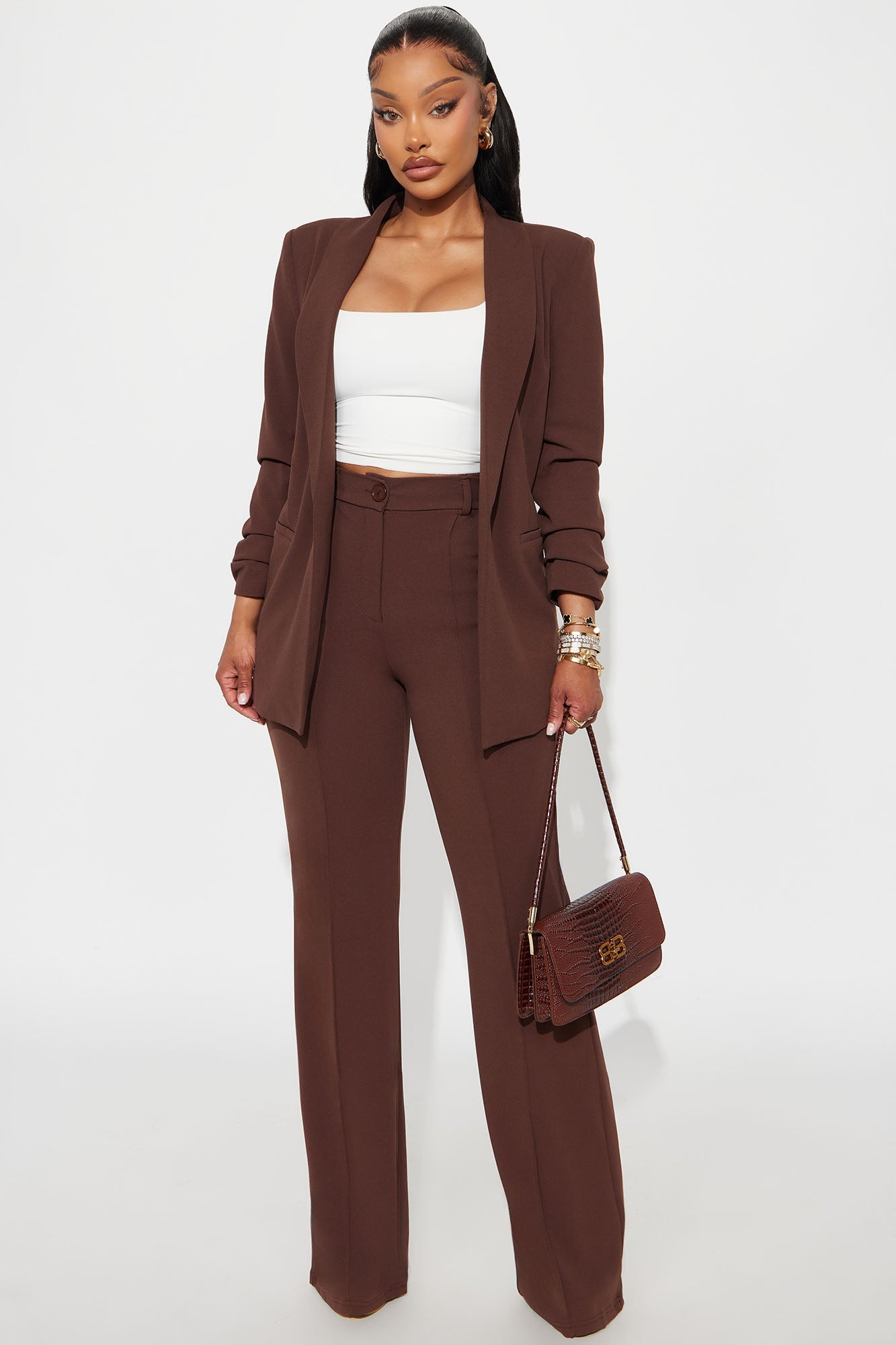 The Celine Blazer - Chocolate