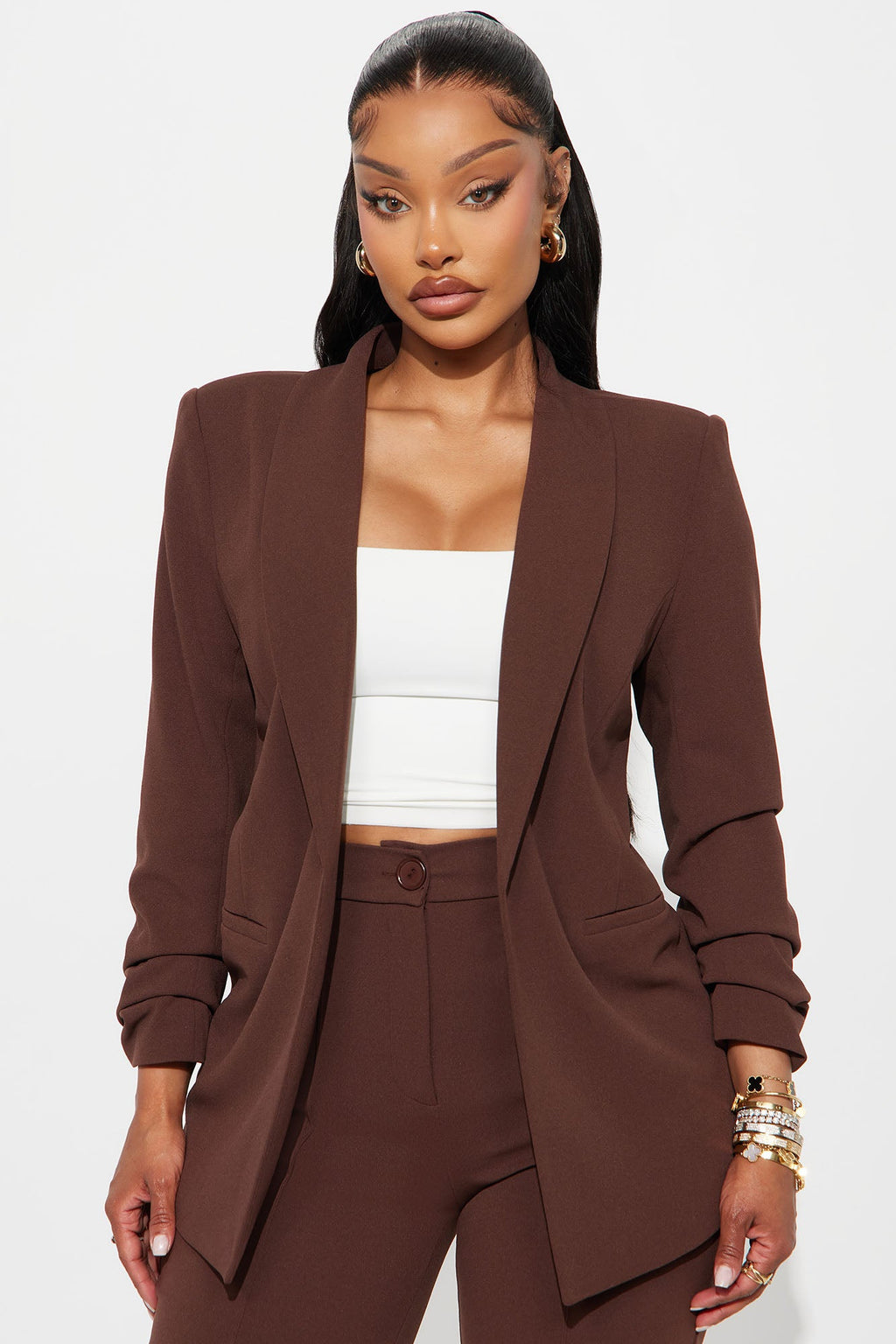 The Celine Blazer - Chocolate