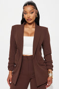 The Celine Blazer - Chocolate