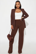 Victoria High Waisted Dress Pants - Chocolate