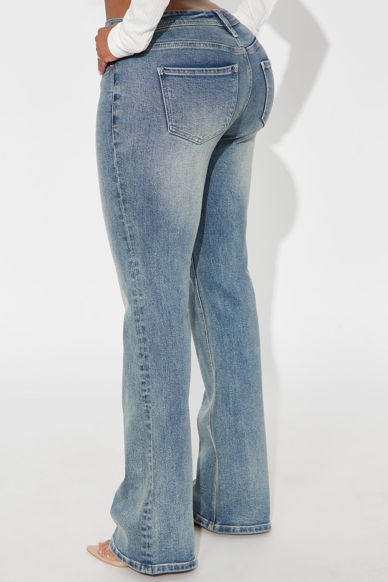 Seville Low Rise Bootcut Jeans - Vintage Wash