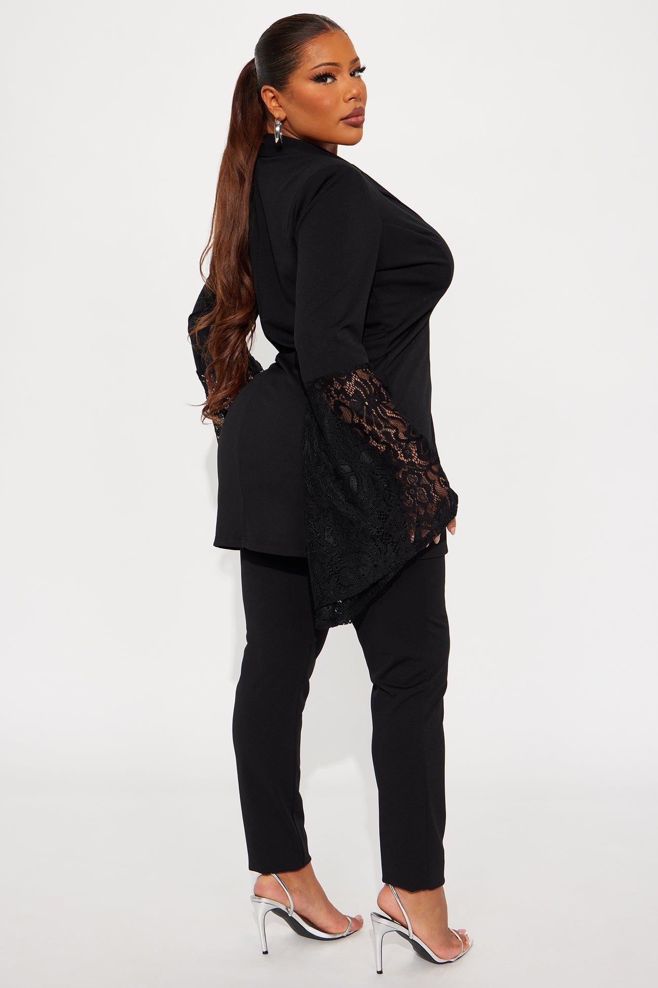 Dark Romance Blazer Pant Set - Black